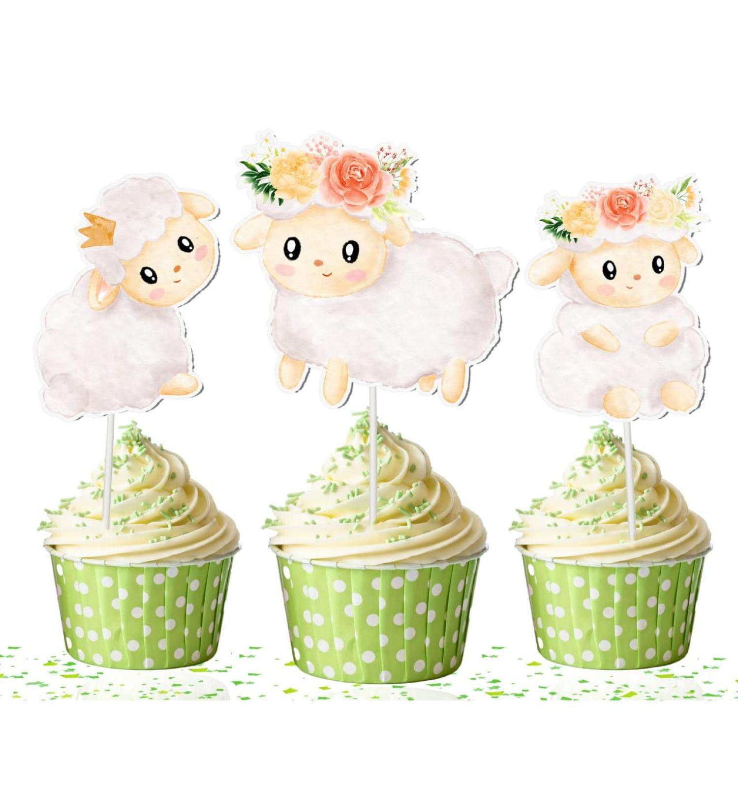10 pcs Sheep Cupcake Toppers - Adorable Sheep Cake Decorations for Whimsical Celebrations - Buy Online on GoSupps.com
