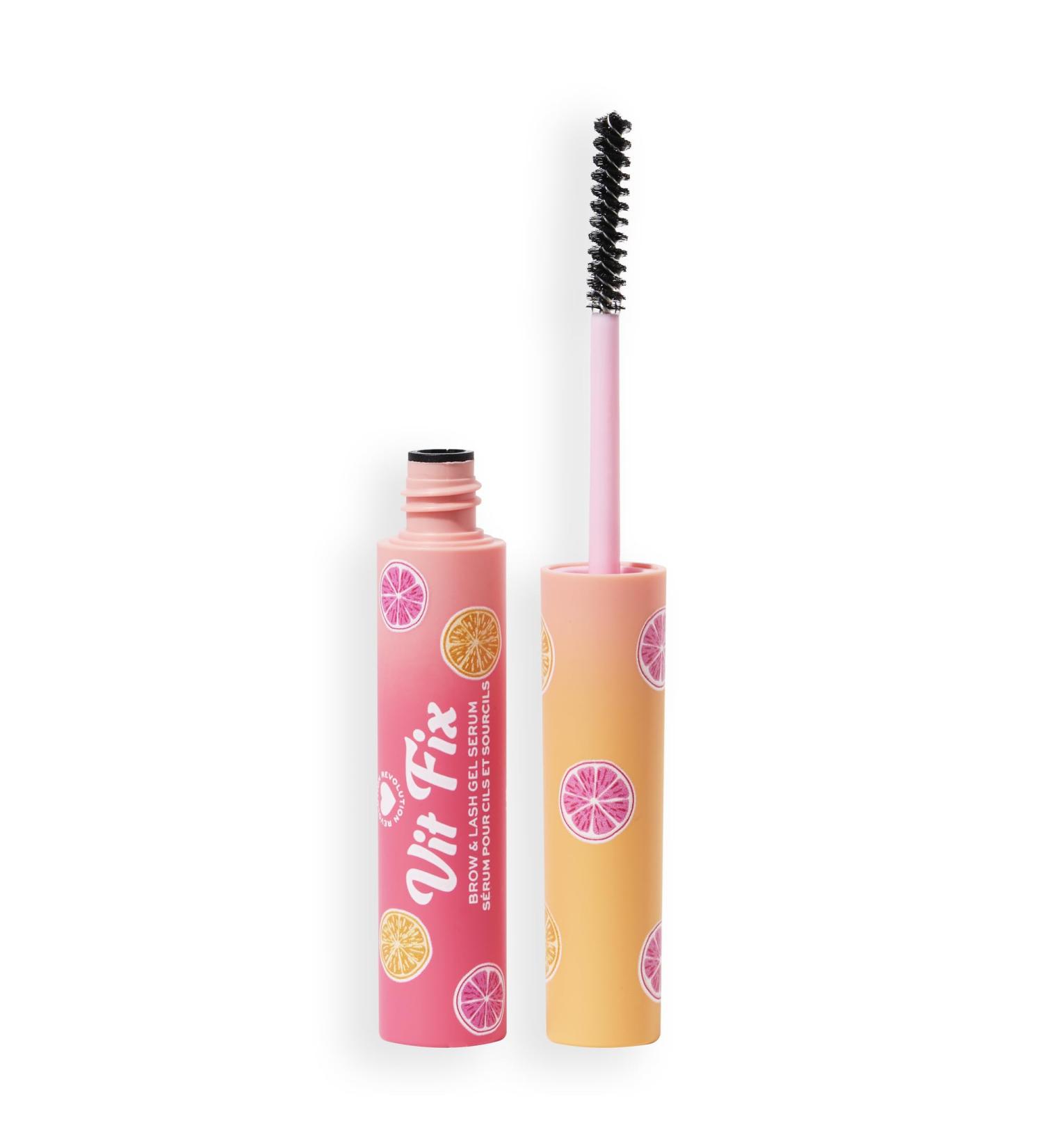I Heart Revolution Grapefruit Vit Fix 2in1 Brow Serum and Gel S rum & Gel Sourcils Longue Tenue Enrichi en Peptides & Huile de Ricin Vegan & Cruelty-Free 7ml