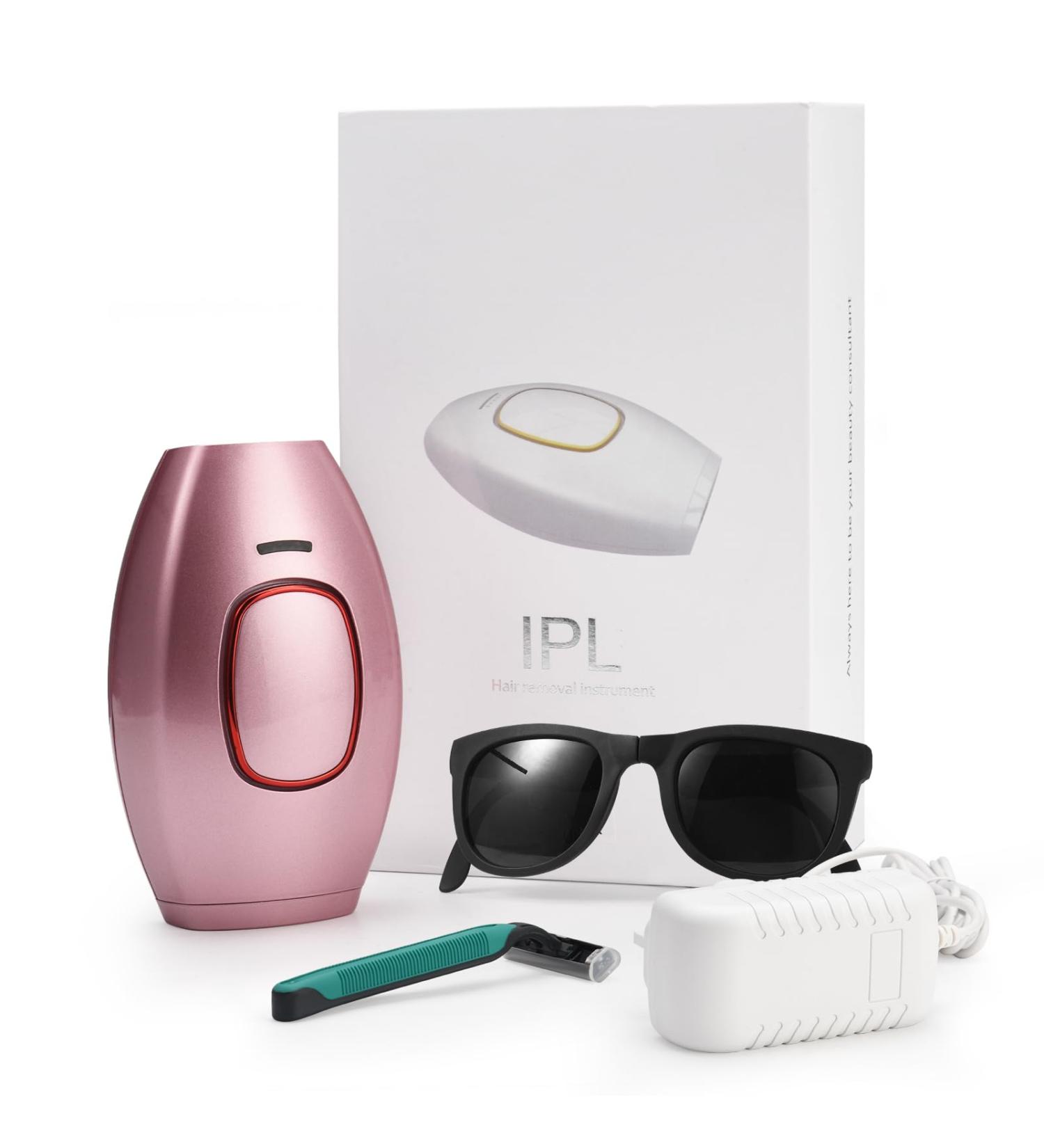 IPL Hair Remover Mini Home Laser - 500,000 Flashes, 5 Energy Gears - Portable & Lightweight - Rose Gold - Gifts for Women and Men - Buy Online on GoSupps.com