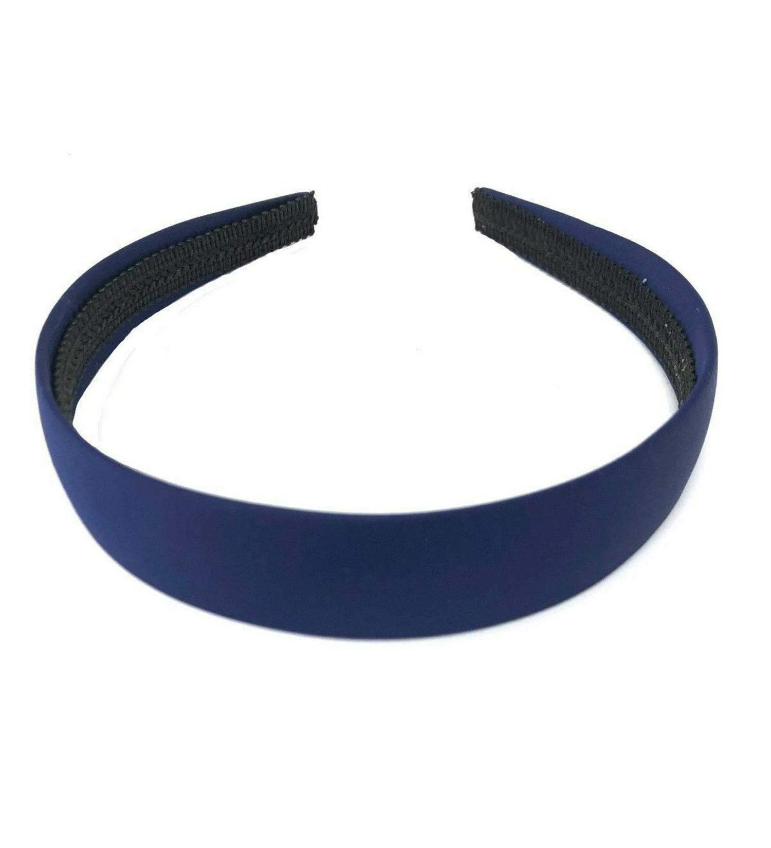 Satin Navy Blue Headband - 2.5 cm Wide | International Shipping Available - Buy Online on GoSupps.com