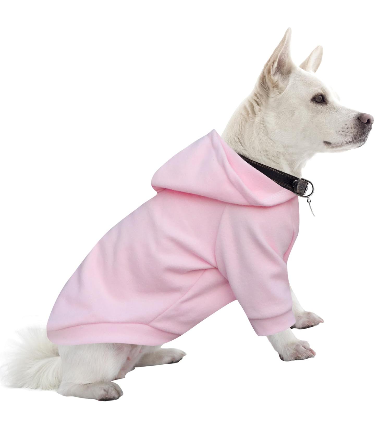 Hualisiji Dog Hoodie - Warm & Light Dog Sweater for Small Breeds (M Pink) | Soft Comfortable Dog Sweatshirt for Chihuahuas - Buy Online on GoSupps.com