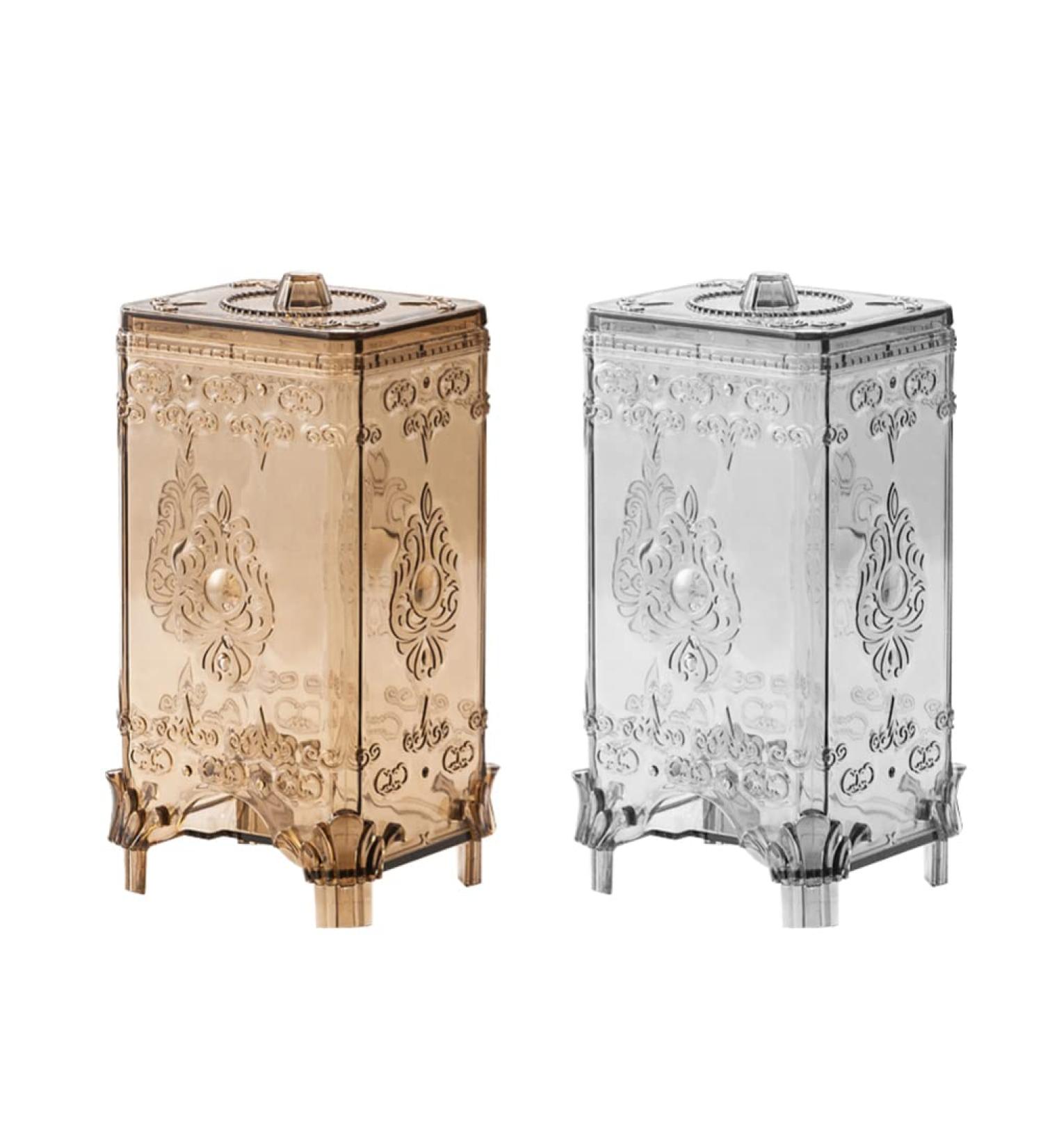 2 Series Cosmetic Cotton Storage Box - Stylish Makeup Pad & Swab Holder for Bathroom - Perfect Organizer for Cotton Rounds - Buy Online on GoSupps.com