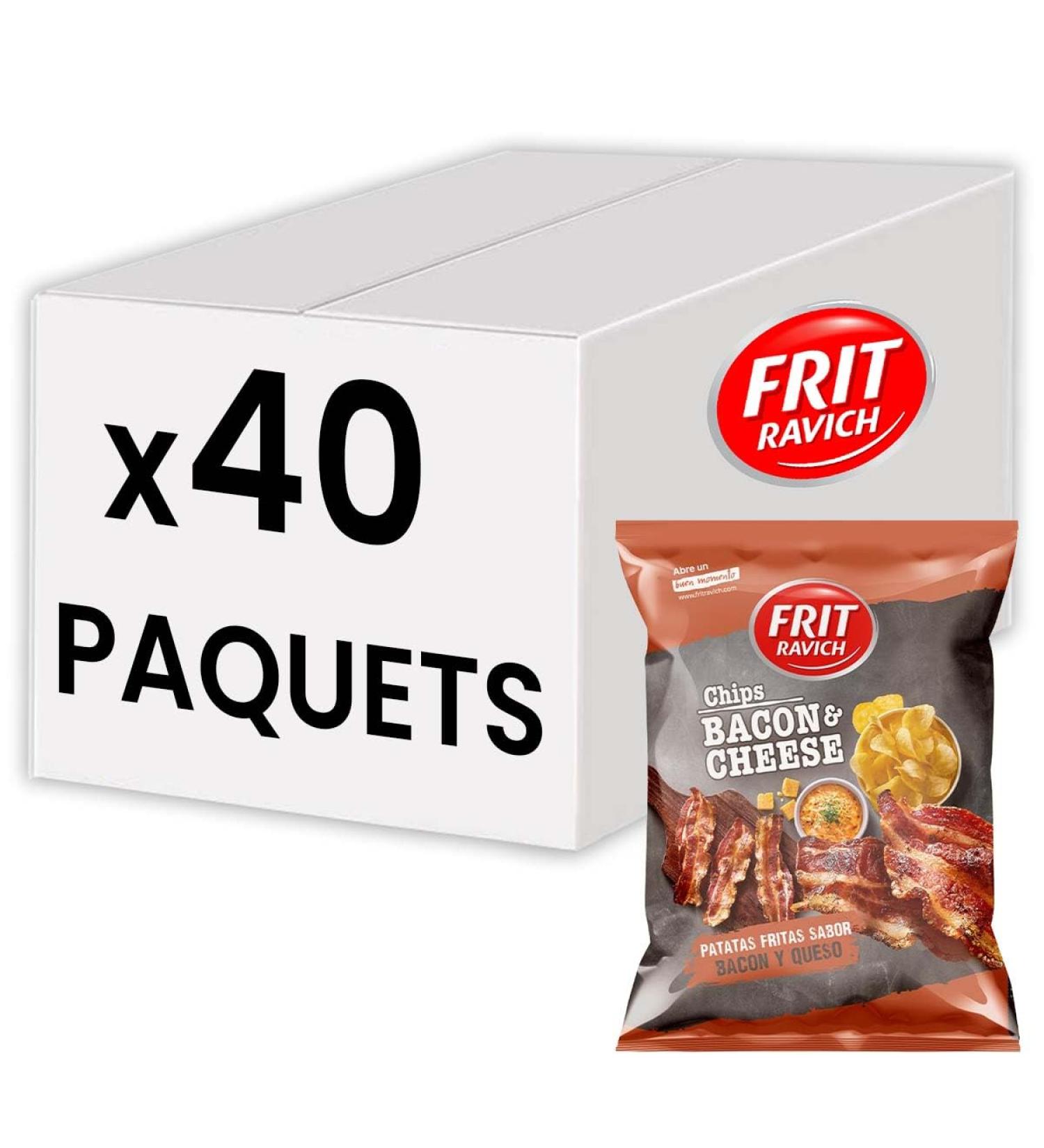 Frit Ravich Chips Bacon et Fromage 38g 40 Paquets