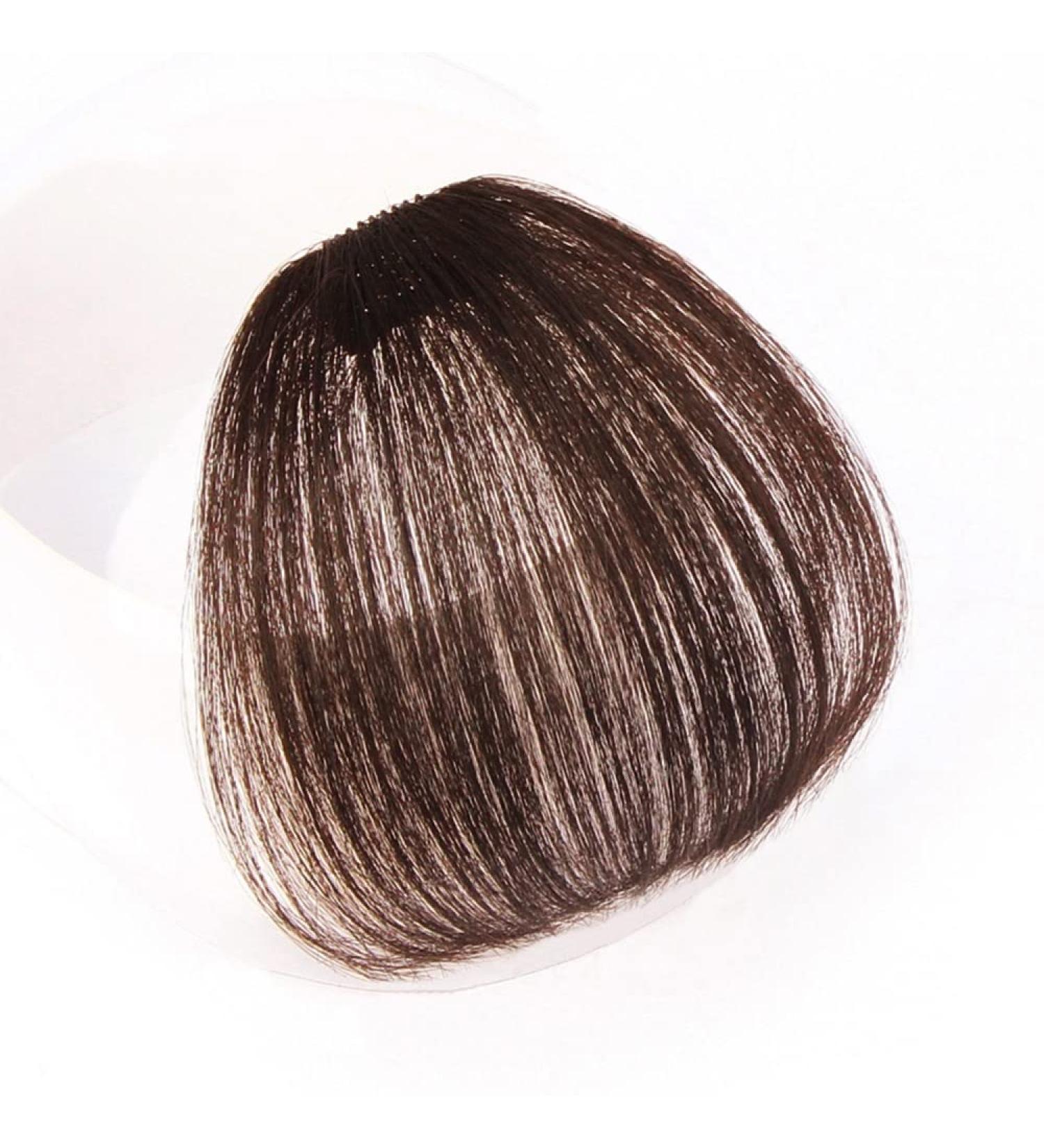 Bangs Bangs Hair Clip in Bangs Heat Resistant Thin Bangs Fringe Bangs Clip on Hairpiece One Piece in Fringe Natural Flat Air Bangs Hair Extensions for Women for Women Curved Bangs for Daily Wear (C A Dark brown - Buy Online on GoSupps.com