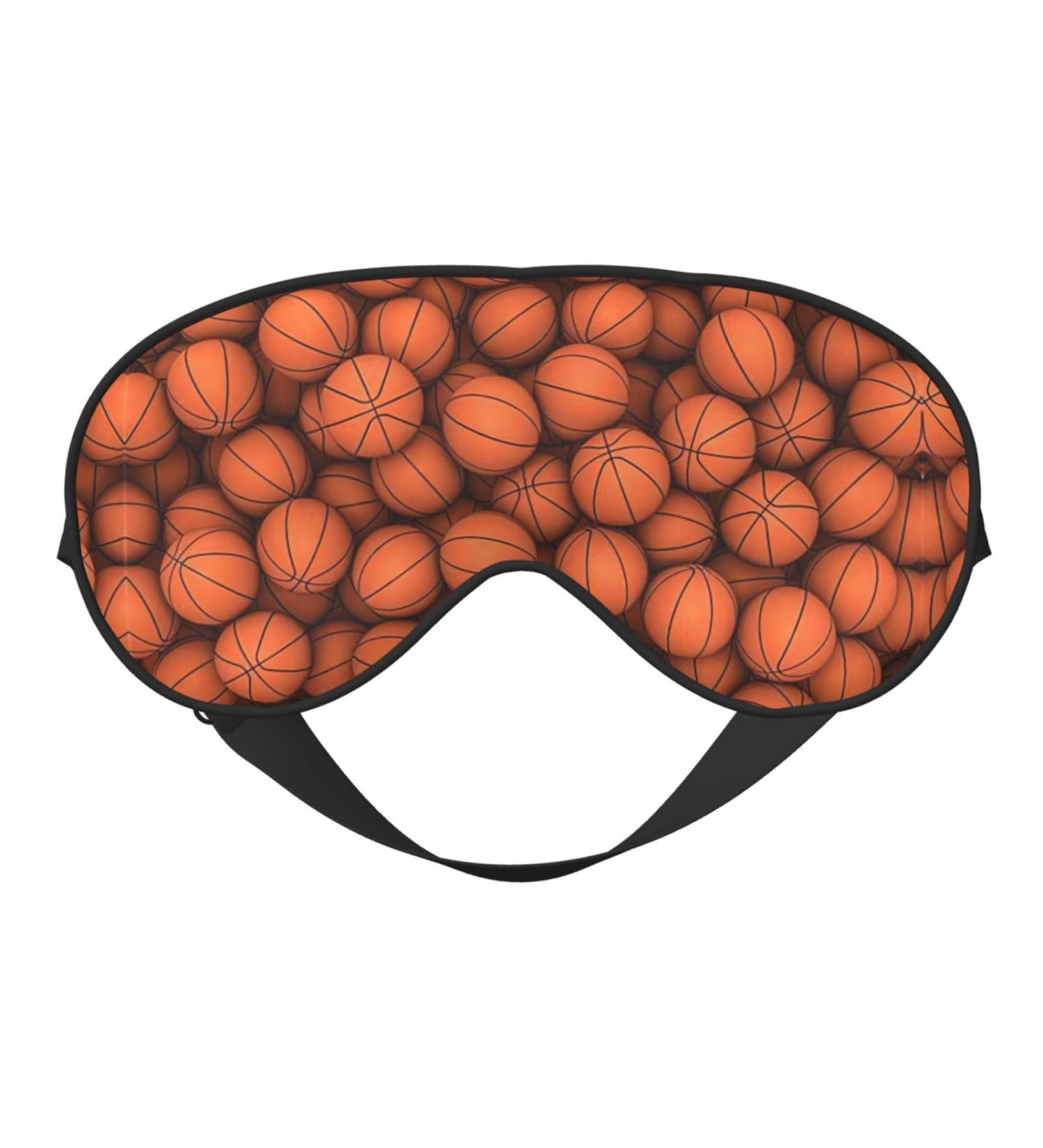 Basketball Orange Soft Sleep Eye Mask Female Breathable Eye Patch Perfect for Travel and Relaxation - Buy Online on GoSupps.com