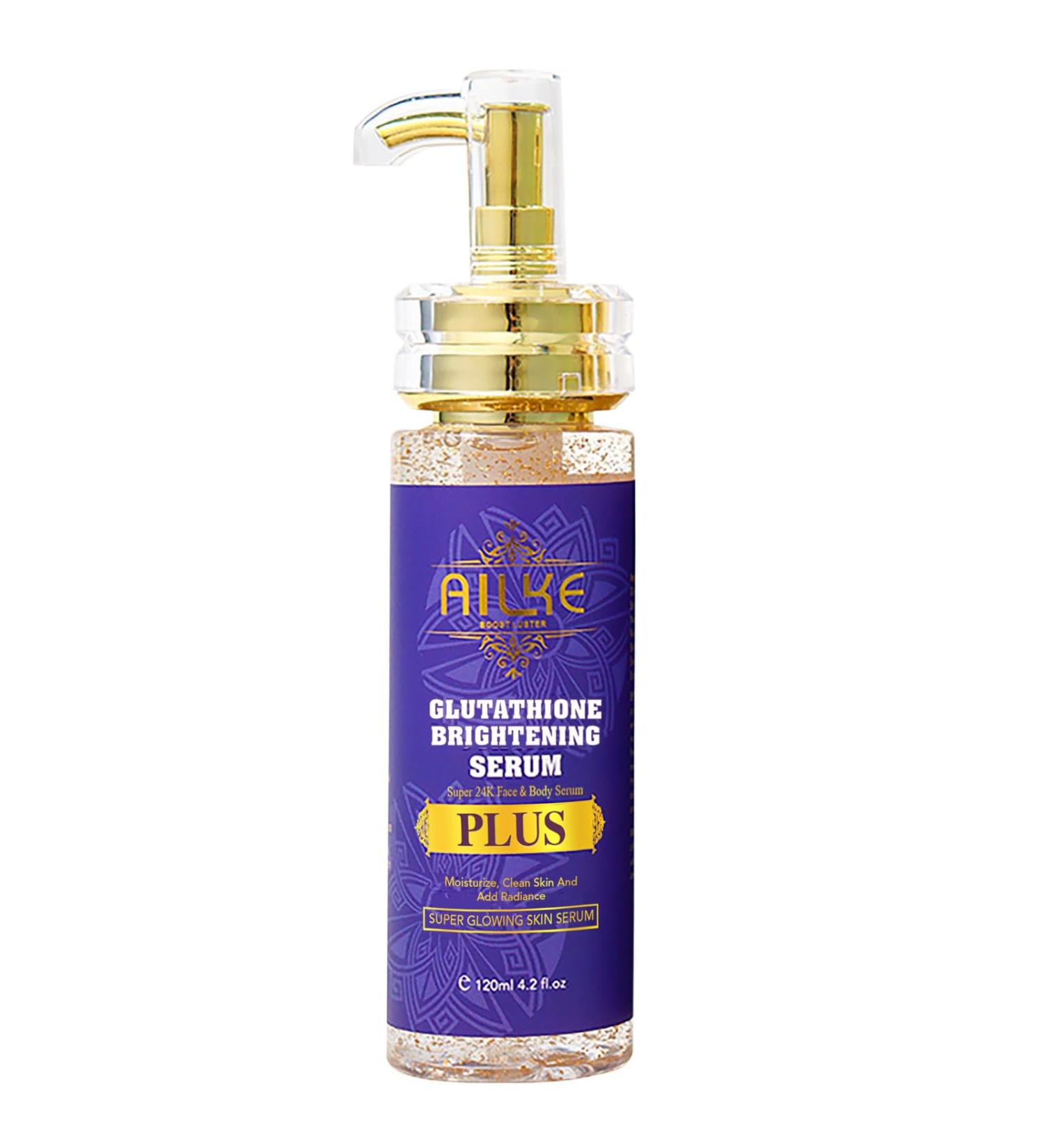 AILKE Glutathione Plus Super Brightening Serum Clean Skin And Stains Moisturizing Hydration Skin Glowing Serum For Face Body 4.2 fl oz (Pack of 1) - Buy Online on GoSupps.com