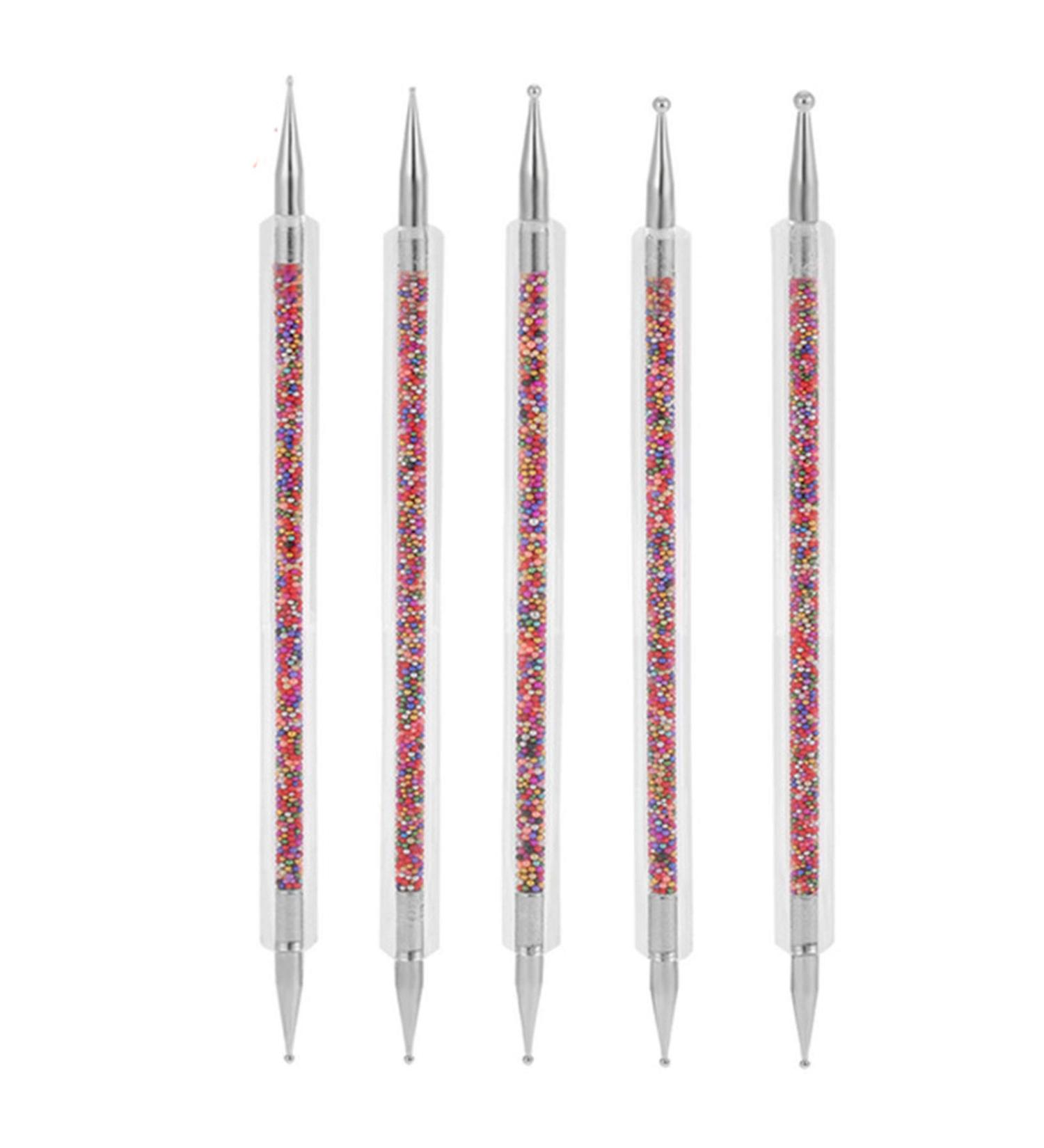 5pcs Professional Nail Art Brush Set - Reusable Drill Pen & Dot Tool for Stunning Designs - International Shipping Available - Buy Online on GoSupps.com