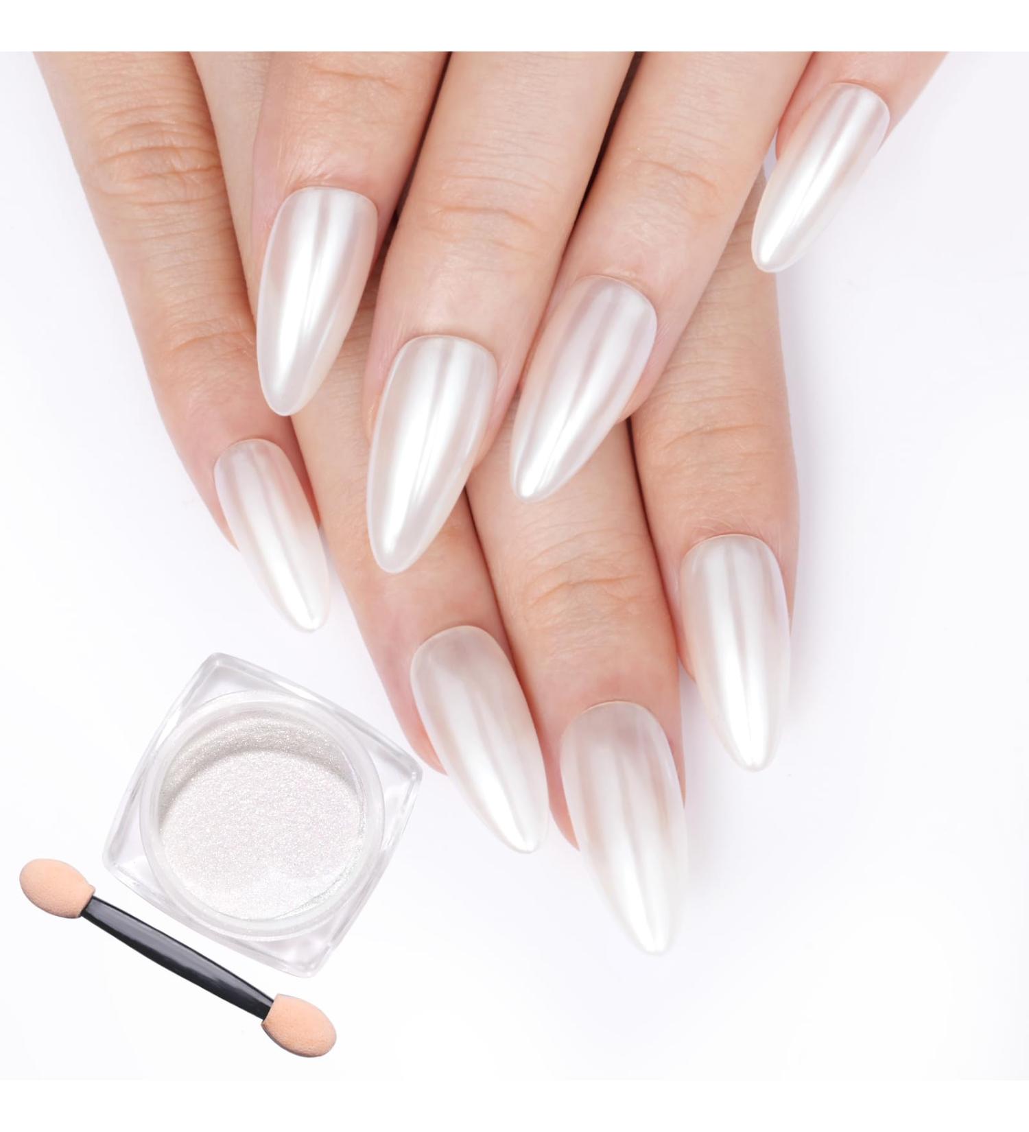 PrettyDiva Glazed Donut Chrome Powder - High Gloss Pearlescent Nail Art Powder for DIY Nail Designs (1g/Jar - Buy Online on GoSupps.com