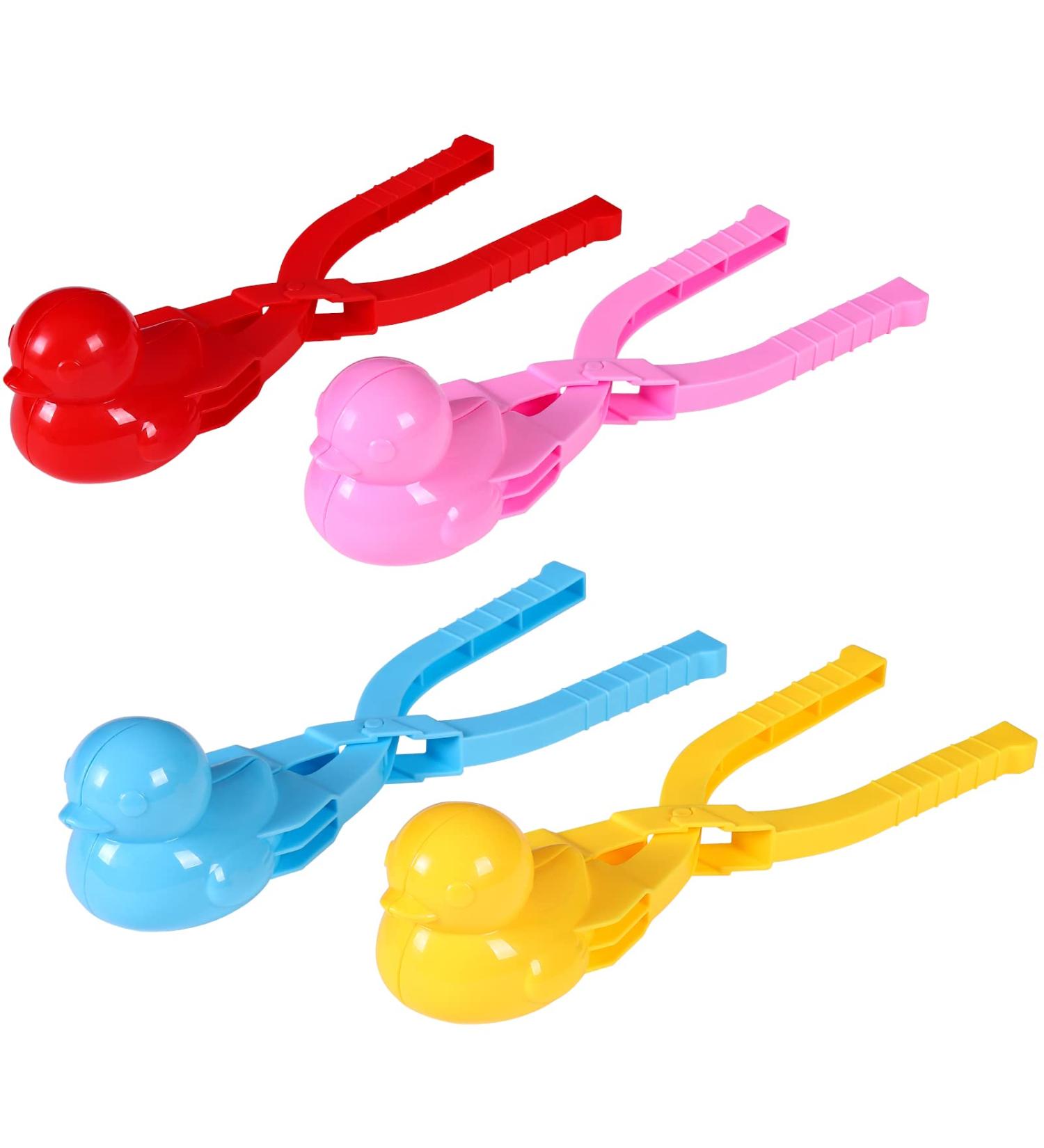 Cartoon Duck Snowball Maker Tool with Handle - 4PC Snow Ball Toys for Kids & Adults | Outdoor Winter Fun for Snowball Fights - Buy Online on GoSupps.com