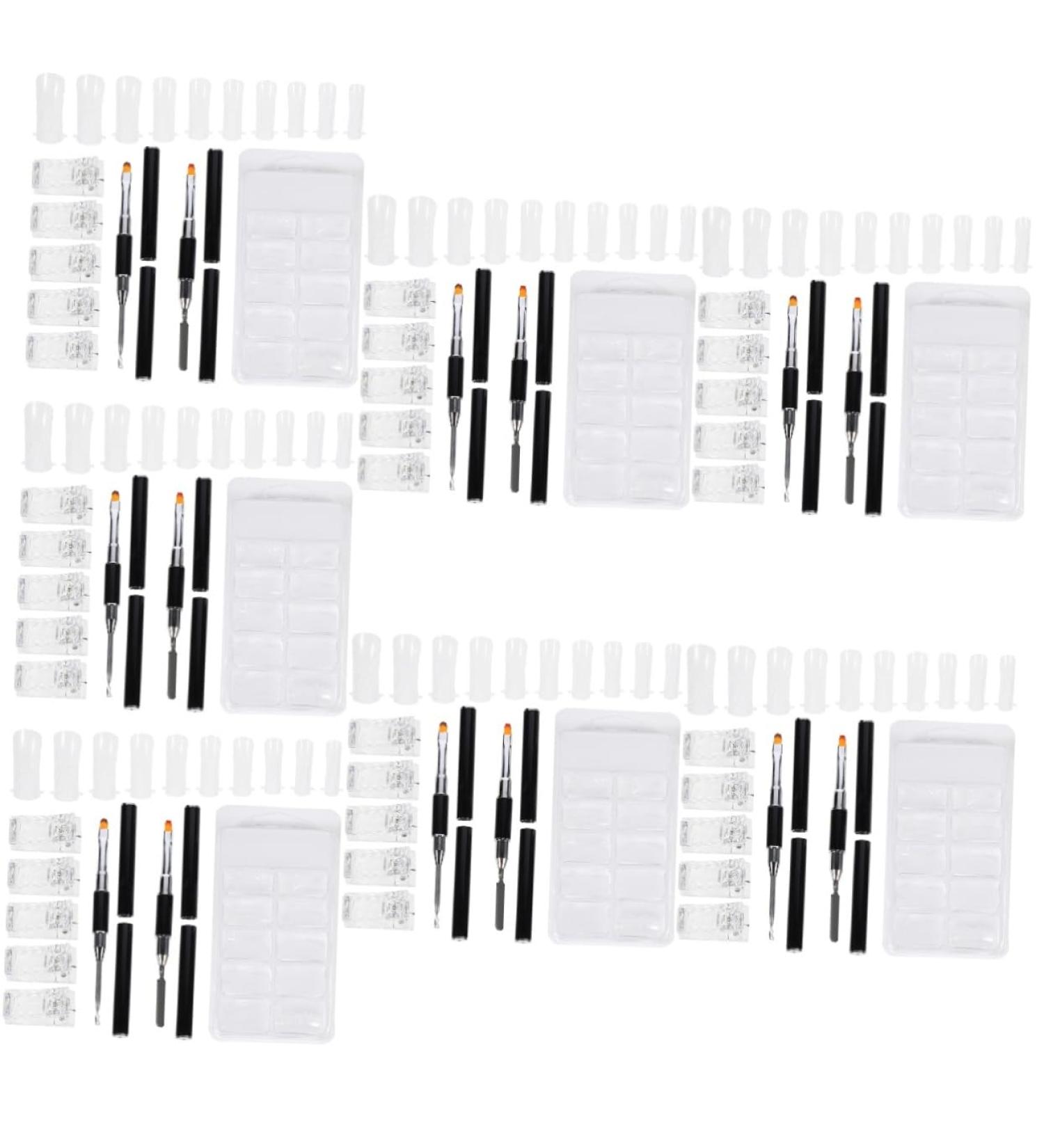 DOITOOL 7 Sets Nail Extension Set Finger Extension Manicure Tool Plastic Doll Heads Nail Form Clips Nails Accessories Nail Kit Nail Art Accessory Nail Set Double Head Aluminum Alloy - Buy Online on GoSupps.com