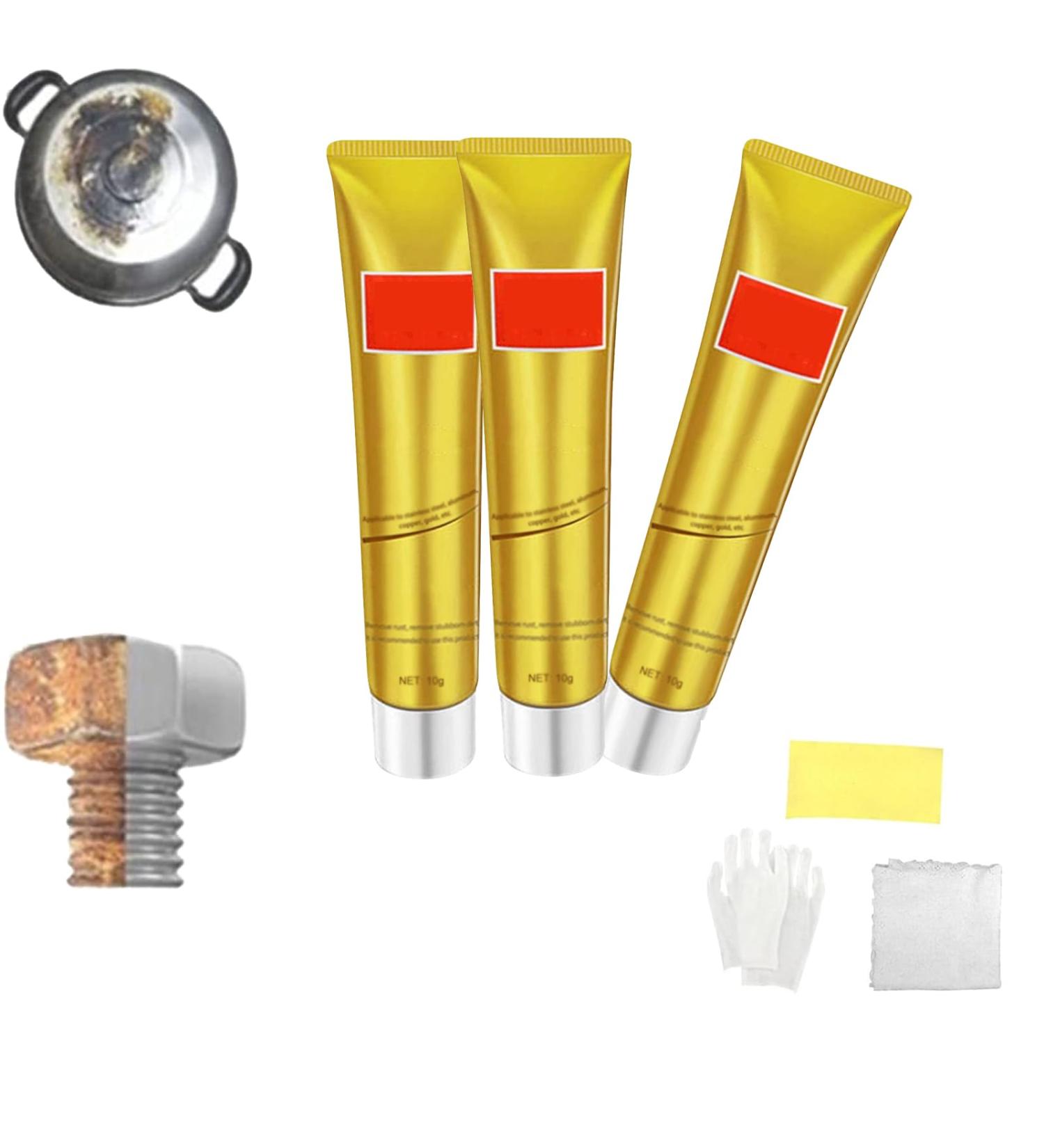 Raturv Metal Polish Cream Stainless Steel Scratch Remover Metal Cleaner Chrome Polish New Metal Rust Remover Chrome Rust Remover Stainless Polish Cream (3pcs) - Buy Online on GoSupps.com