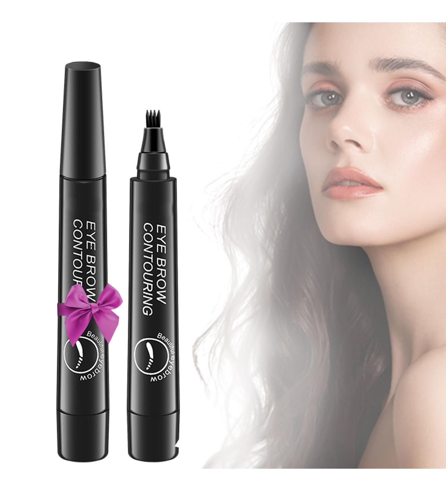 2PCS Whimsyard Eyebrow Pencil - Upgraded Microblading Effect Eyebrow Pen Four Forks Water Eyebrow Pencil Waterproof Eyebrow Pen for Hair-Like Natural Brows Last All-Day (Black) - Buy Online on GoSupps.com