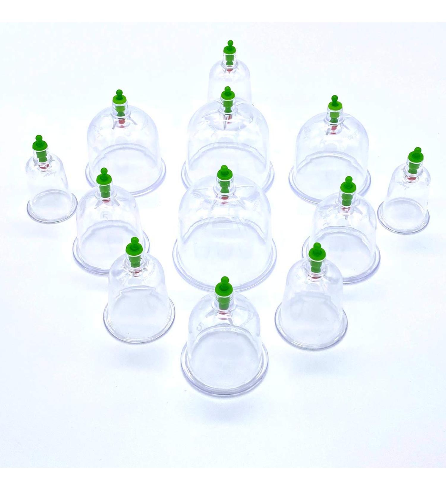 222 Party Cupping Set - 220 Hijama Glasses with Suction Pump & 100 Derby Blades | Beginner & Professional Hacamat | Chinese Physiotherapy Essentials - Buy Online on GoSupps.com
