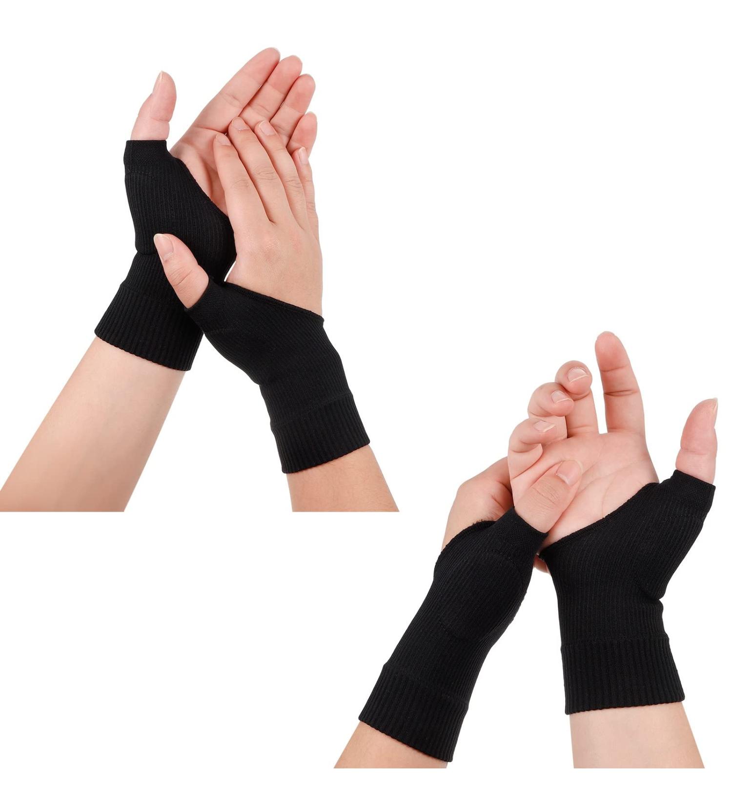 Dacitiery Gel Hand Wrist Support Brace - 2 Pairs for Arthritis, Joint Pain, Tendonitis - Compression Gloves for Sports - Black - Buy Online on GoSupps.com