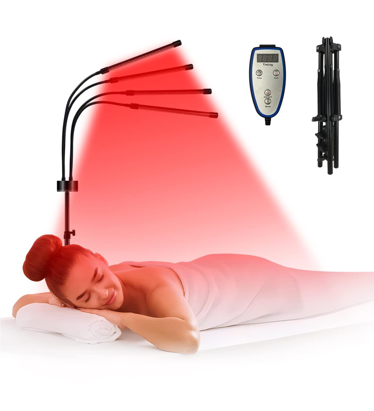80 LEDs Red Light Therapy Device with Stand | 660nm & 850nm Infrared Light for Pain Relief and Skin | Deep Red Light Therapy for Body - Buy Online on GoSupps.com