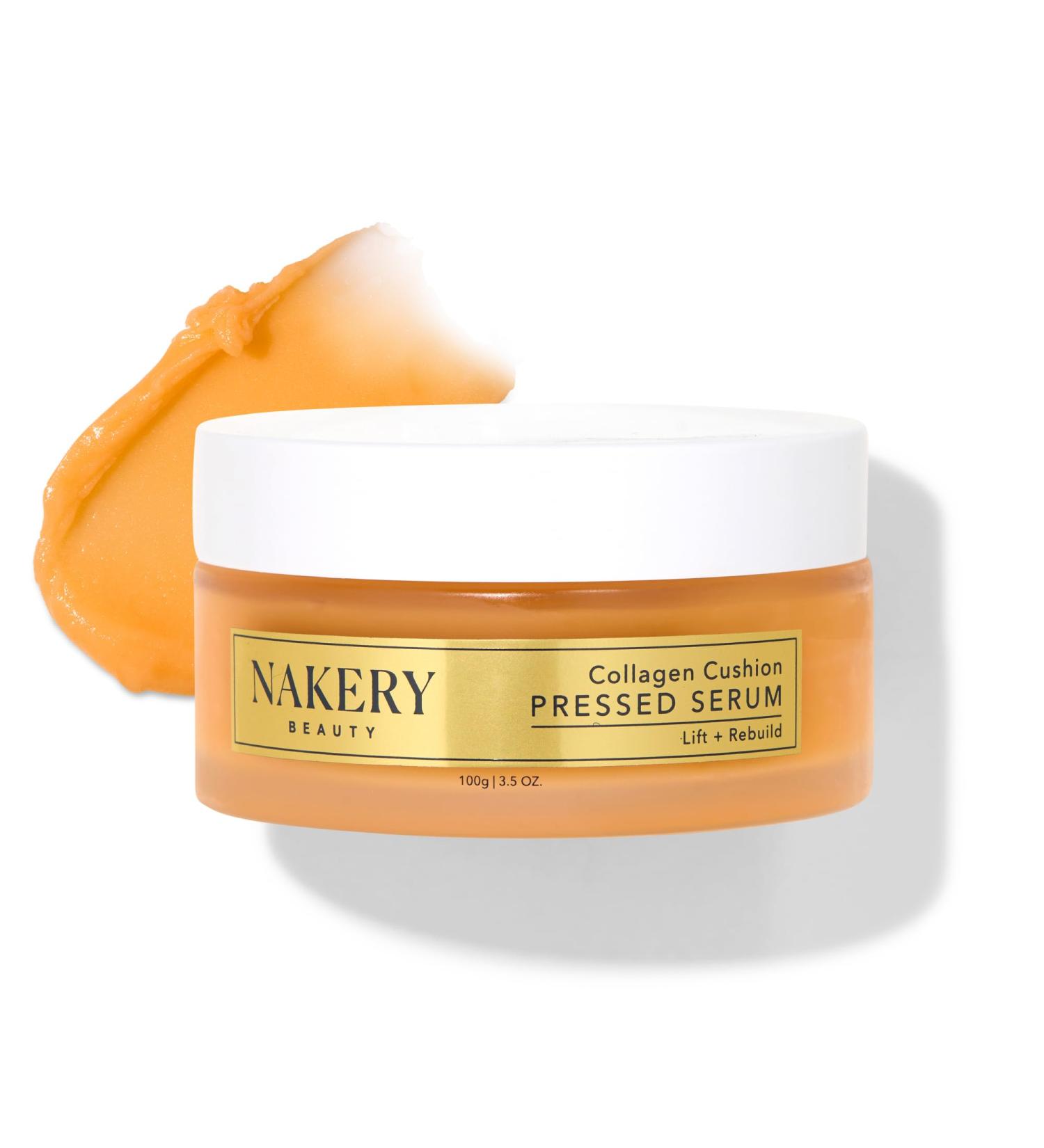 Nakery Collagen Cushion Pressed Serum Anti Aging Face Cream and Hydrating Serum with Retinol and Peptides Skin Tightening Cream for Wrinkles and Stretch Marks Smooths Texture Made in USA - Buy Online on GoSupps.com