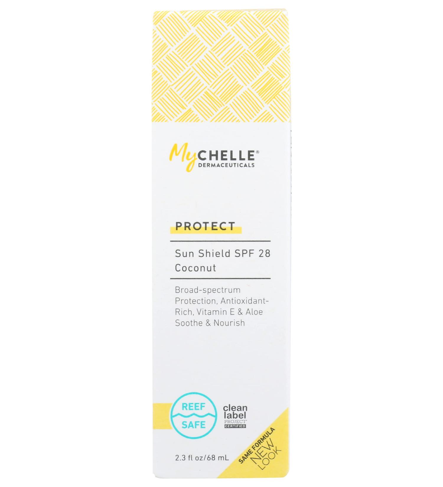 Mychelle Dermaceuticals Protect SPF28 Coconut Scent Sun Shield  Cruelty Free  2.3 Fluid Ounce (Pack of 1)