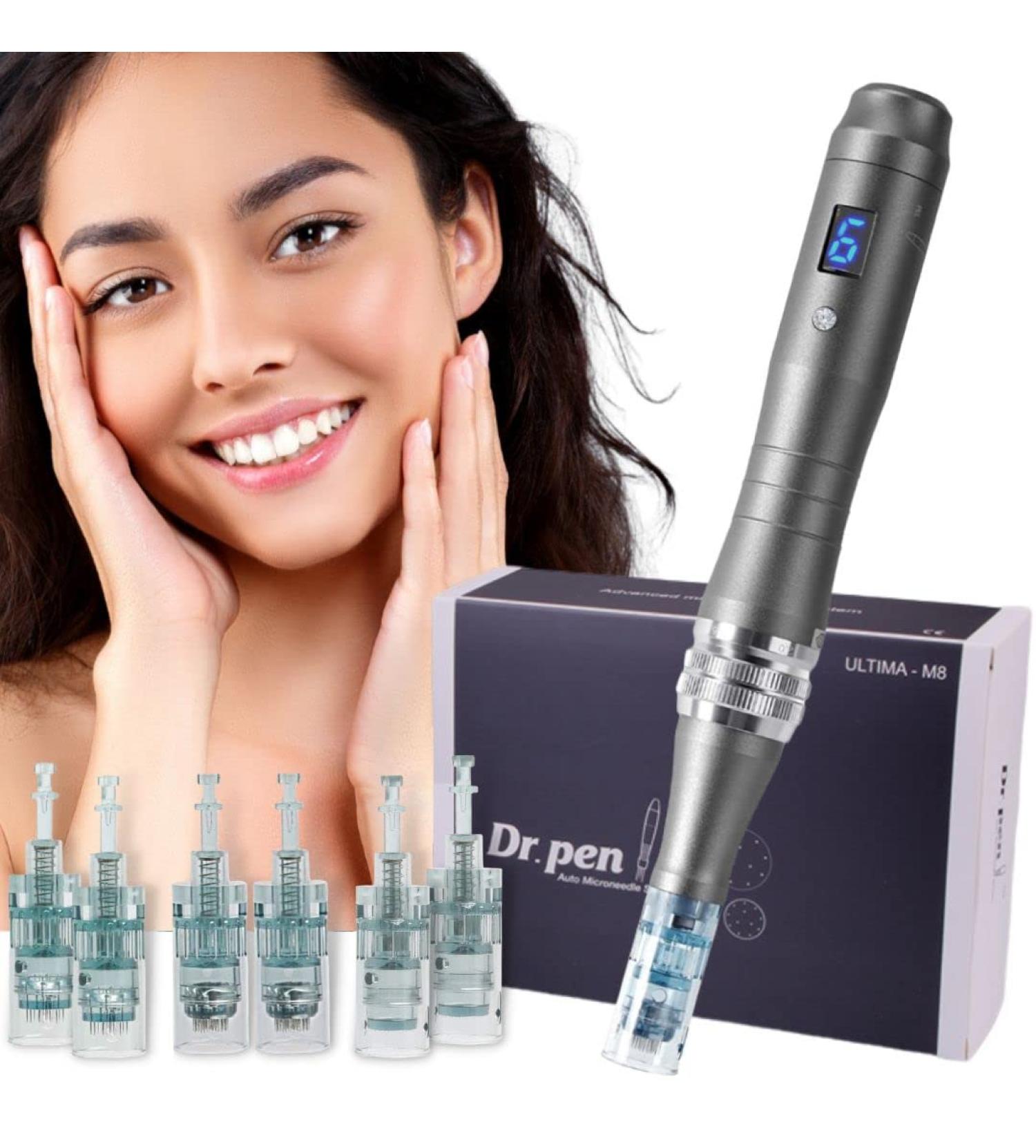 Dr. Pen Ultima M8 Microneedling Pen Professional Kit - Wireless Derma Beauty Pen with Multi-function Tips for Fast Results - 0.25mm 16 + 36 Pins, Round Nano x2 - Buy Online on GoSupps.com