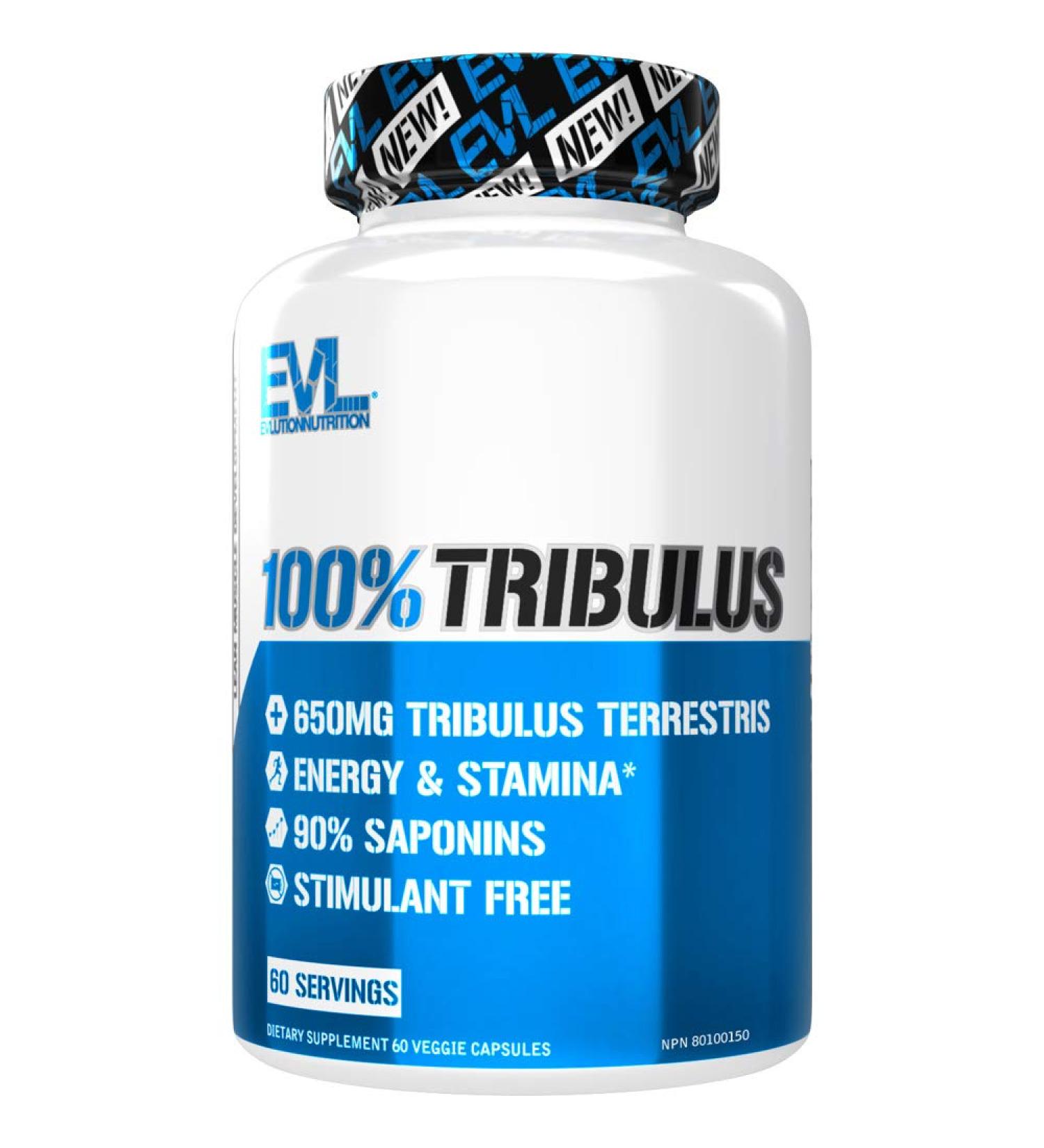 Evlution Nutrition 100% Pure Tribulus - Boost testosterone & enhance performance - 60 Capsules - Buy Online on GoSupps.com