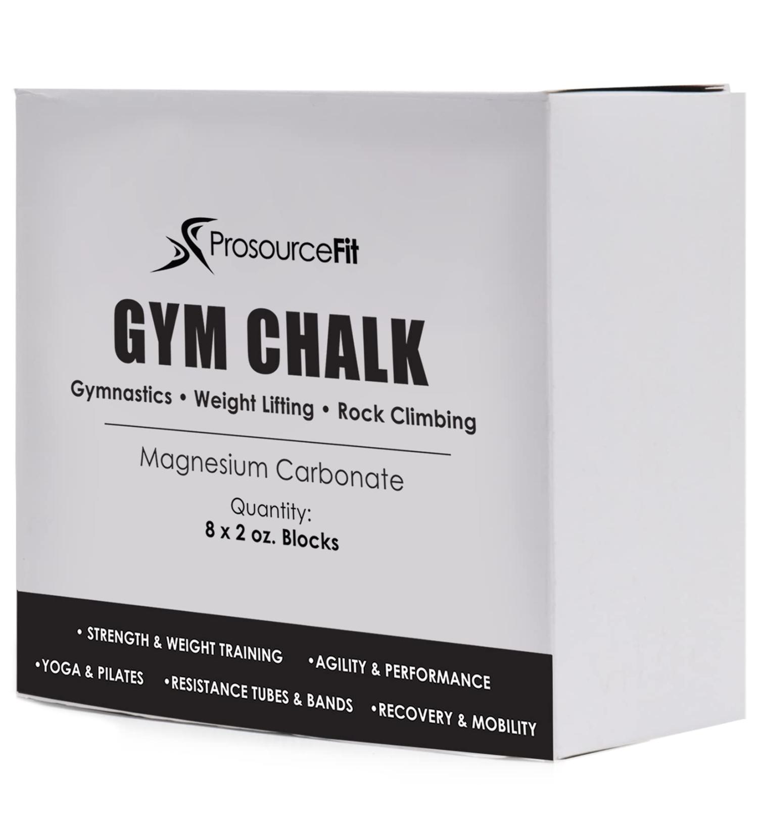 ProsourceFit Professional Grade Gym Chalk 1lb (8 Blocks) - Ideal for CrossFit, Weightlifting, Gymnastics, and Rock Climbing - Buy Online on GoSupps.com