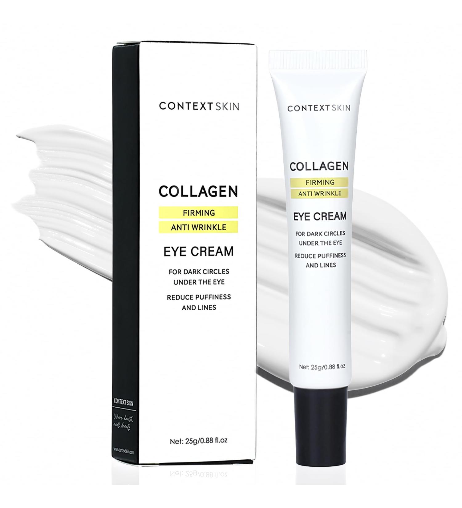 CONTEXT SKIN Collagen Eye Cream 3-in-1 formula with collagen coffee & niacinamide for lightweight hydration supports a smoother refreshed under-eye appearance 0.88 fl oz - Buy Online on GoSupps.com