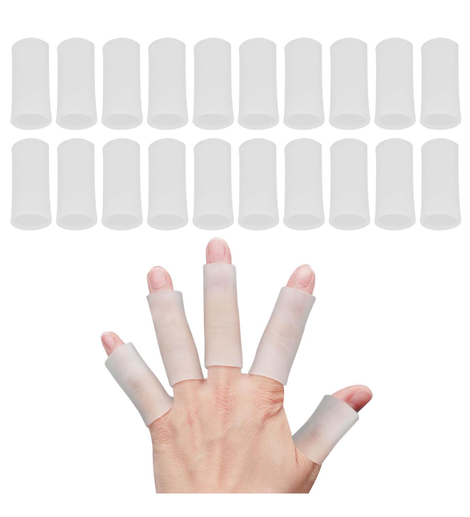 20 Silicone Finger Covers - Relief for Arthritic Pain Trigger Finger Corns & Blisters | Gel Finger Pads - Buy Online on GoSupps.com