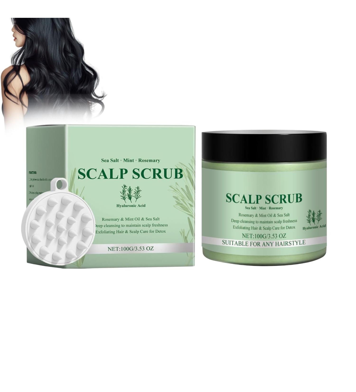  Cynamus Rosemary scalp scrub 100g hair care with natural exfoliating scalp massage brush hair treatment to clarify and remove buildup - Buy Online on GoSupps.com