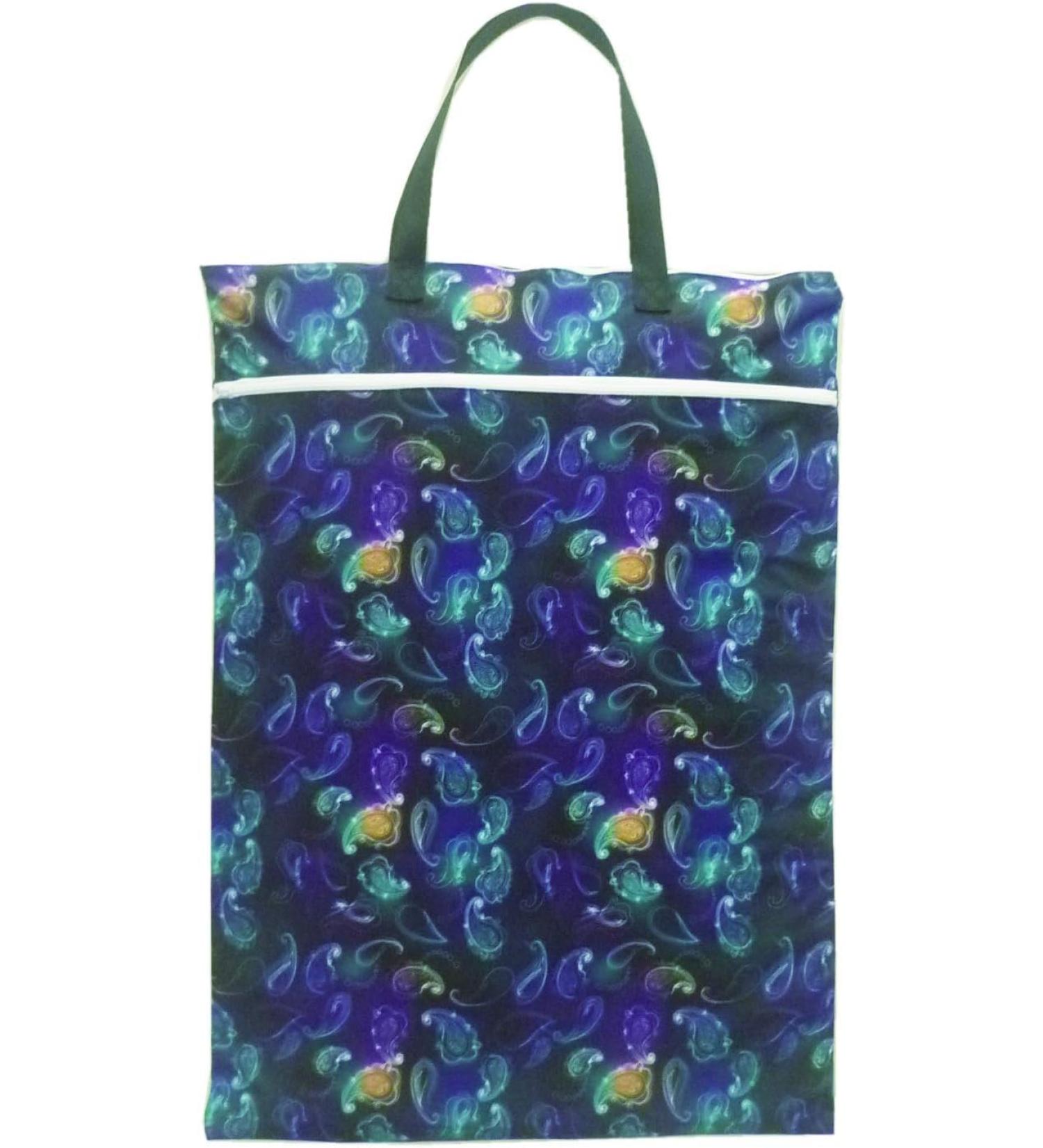 Large Hanging Wet/Dry Cloth Diaper Pail Bag for Reusable Diapers or Laundry (Ham Flower)