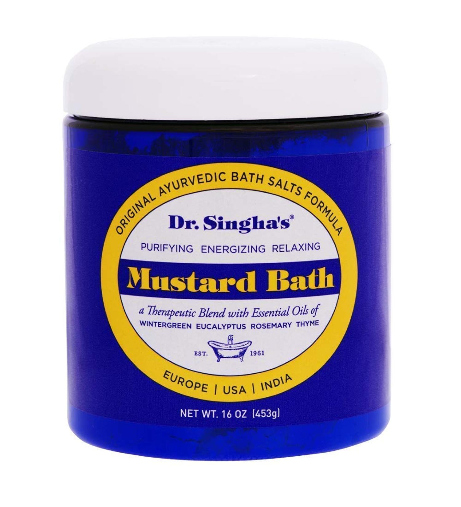 Dr. Singha's Mustard Bath Therapeutic Salts - 16 oz | Natural Relief & Relaxation - Buy Online on GoSupps.com