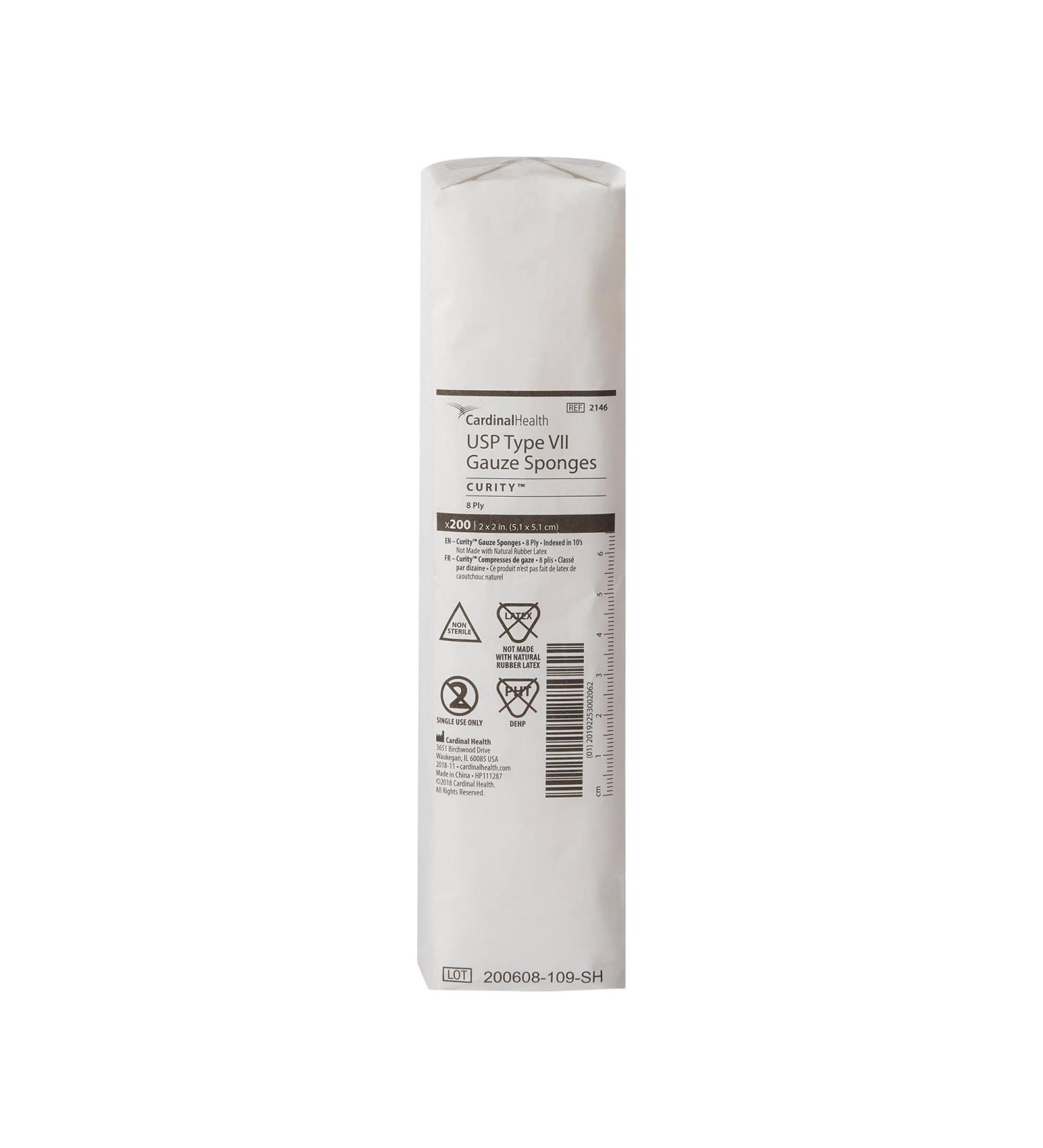 Buy Covidien 2146 Curity Gauze Sponge - Non-Sterile 2x2 8-Ply Pack of 200 | International Shipping Available - Buy Online on GoSupps.com