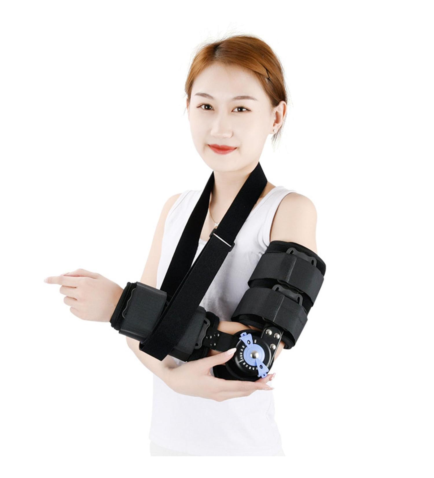 SFKLYU Hinged Elbow Brace - Adjustable Range of Motion Support Sling for Dislocated Arm & Post-Op Recovery - Buy Online on GoSupps.com