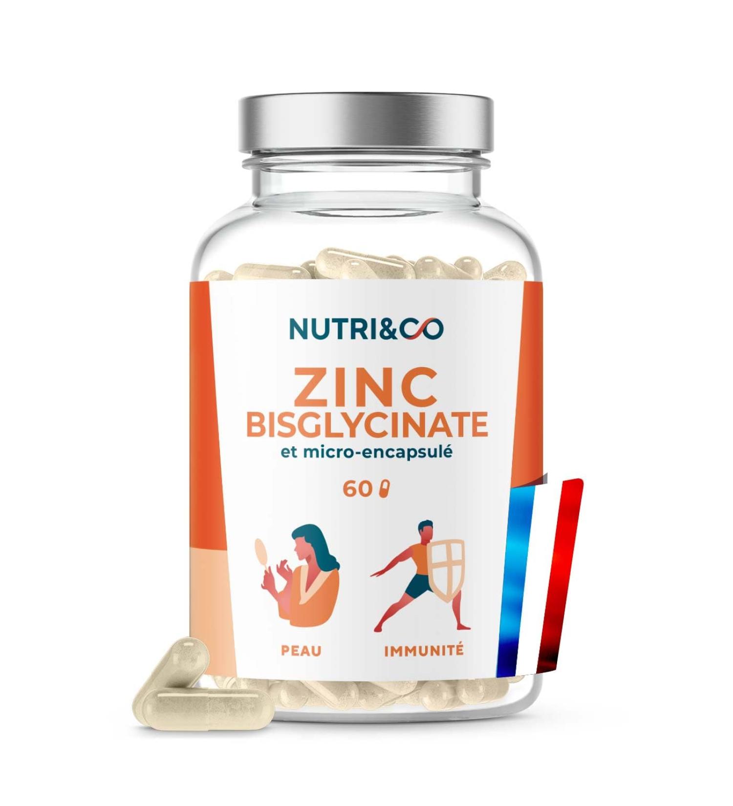 NUTRI & CO TRAACS Patented Zinc Bisglycinate + Selenium High Absorption 100% of AR in 1 Capsule Food Supplement Immunity Skin Hair Fertility 60 Capsules Made in France - Buy Online on GoSupps.com