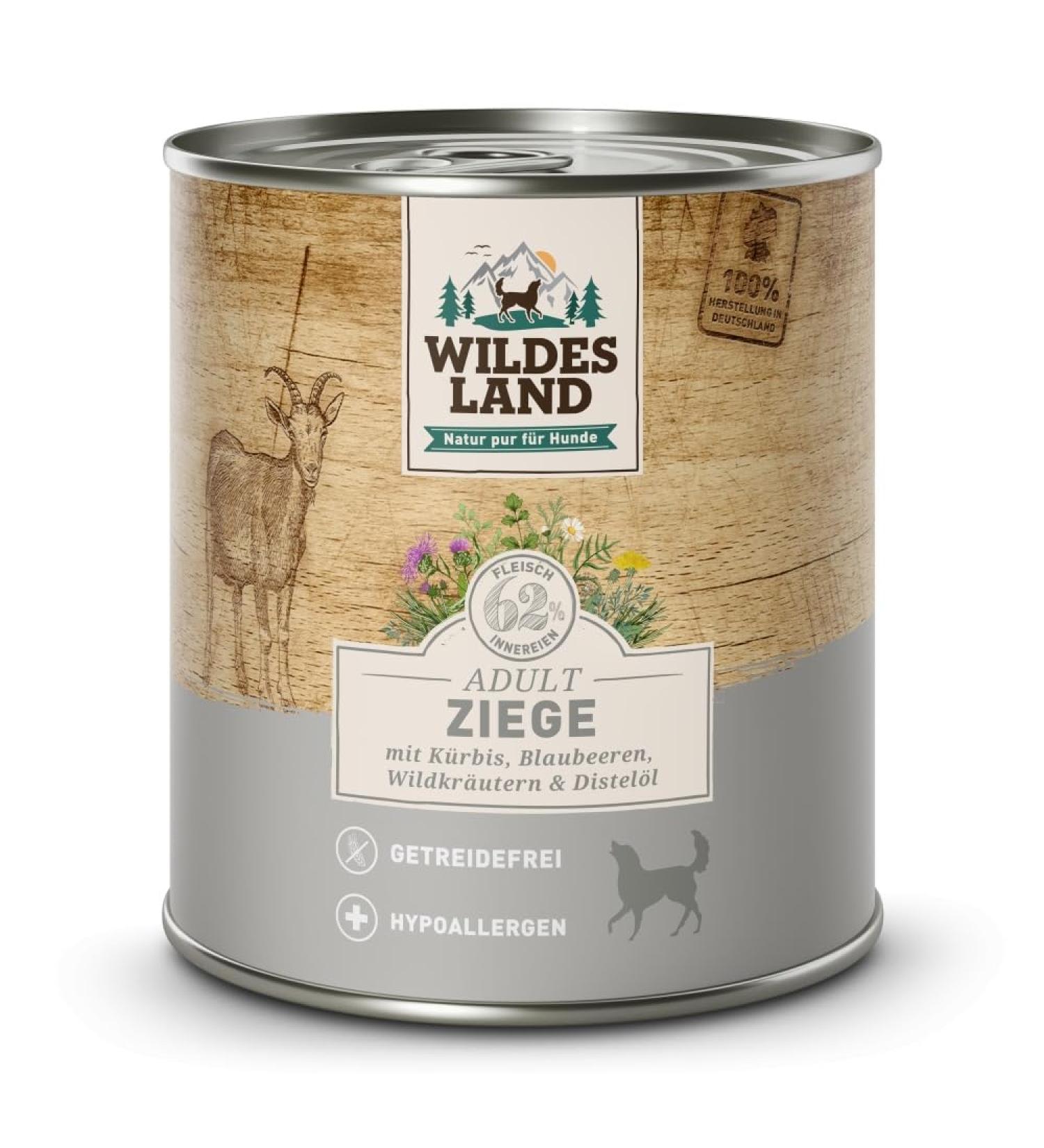 Wildes Land Wet Dog Food Goat Flavour 6 x 400g - Buy Online on GoSupps.com
