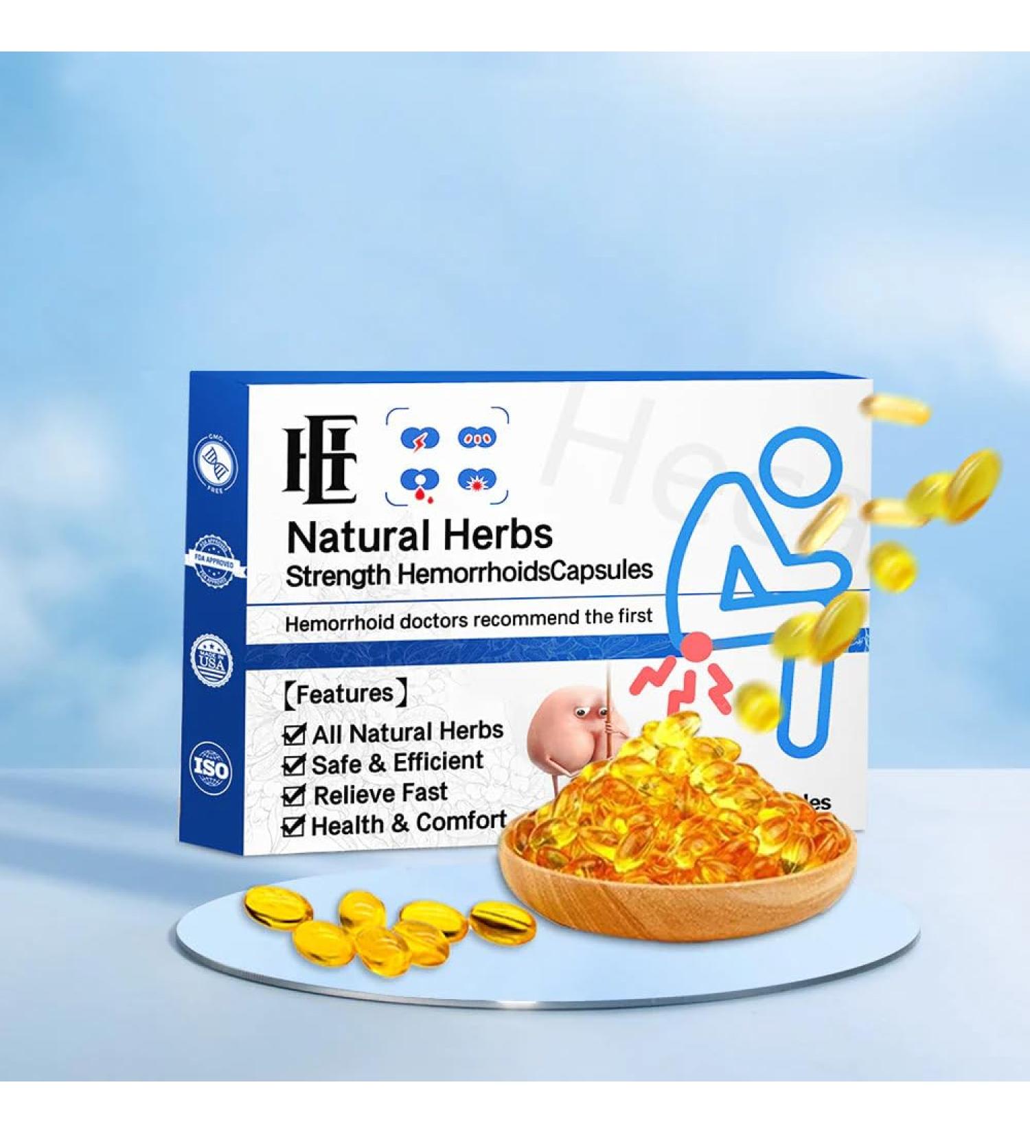 ZXBM Heca Natural Herbal Hemorrhoid Relief Capsules (14pcs) - Effective Hemorrhoid Treatment - Buy Online on GoSupps.com