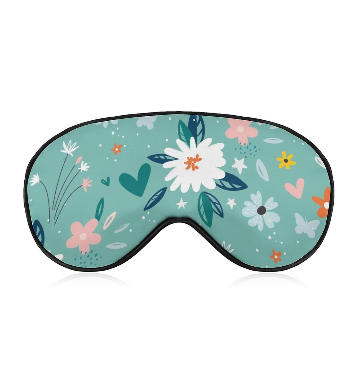 LynaRei Cute Colorful Flower Sleep Mask - Adjustable Super-Smooth Eye Mask for Men & Women - Travel and Nap Style-5 - Buy Online on GoSupps.com