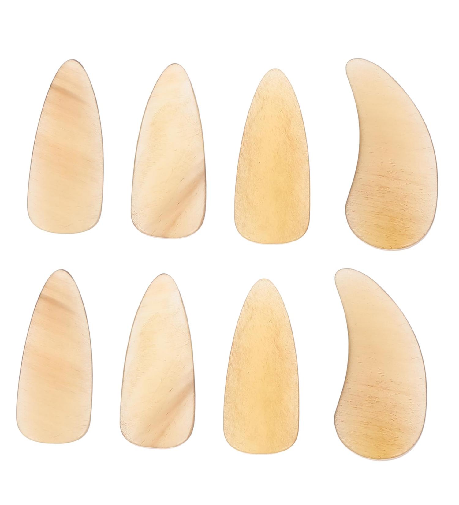 POPETPOP 8 Pcs Guzheng nail pieces Guzheng Tools instrument fake nails false nail tips Finger thumb picks Guzheng Nail Covers guitar nail picks portable child erhu musical instrument horns 3X1.2X0.1CM Light Yellow - Buy Online on GoSupps.com