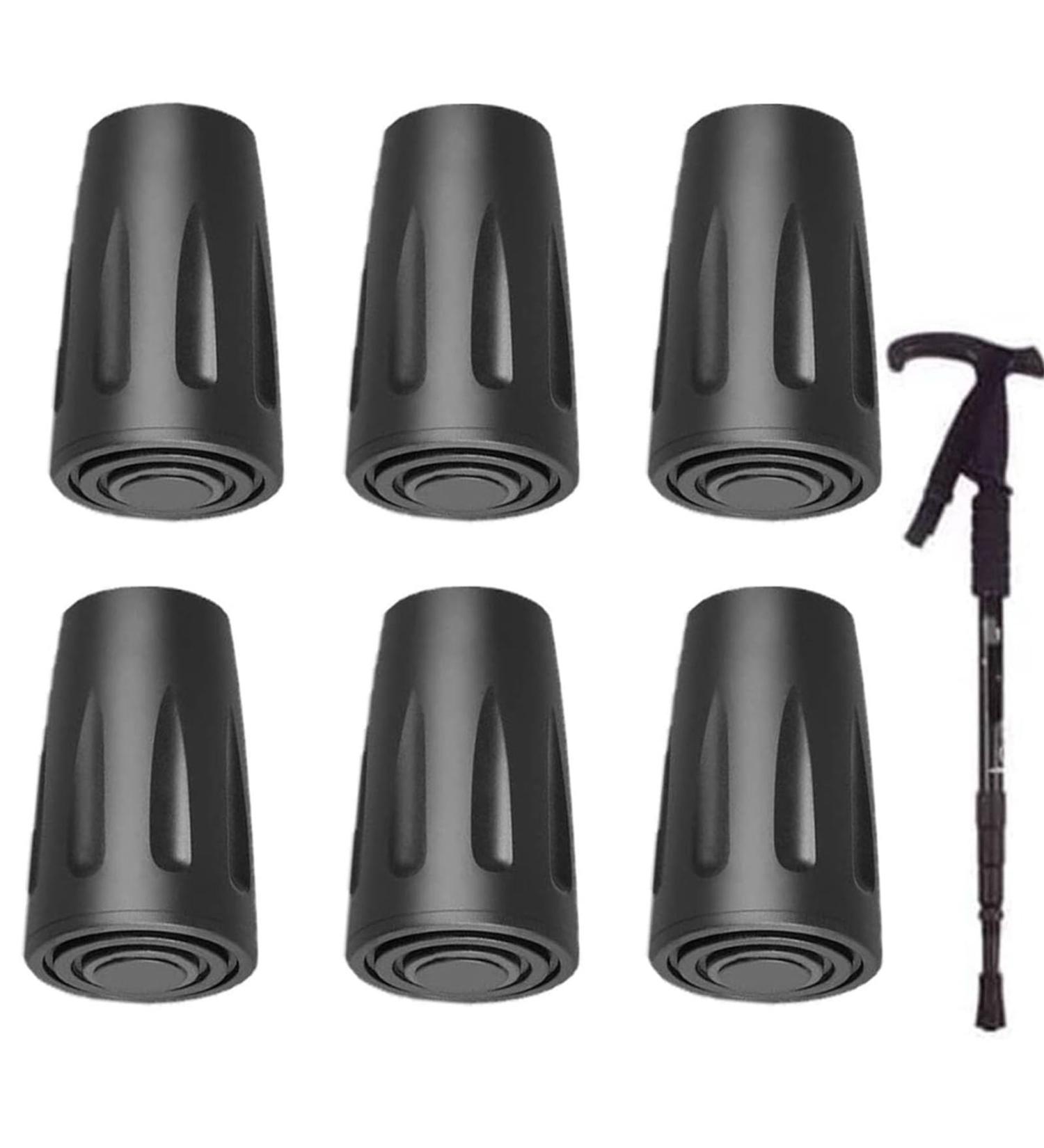 Replacement Rubber Tips for Canes 6 Rubber Walking Stick Tips | Walker Replacement Tips for Seniors Rubber Leg Tips Cane Accessories Rubber Feet Hixip - Buy Online on GoSupps.com