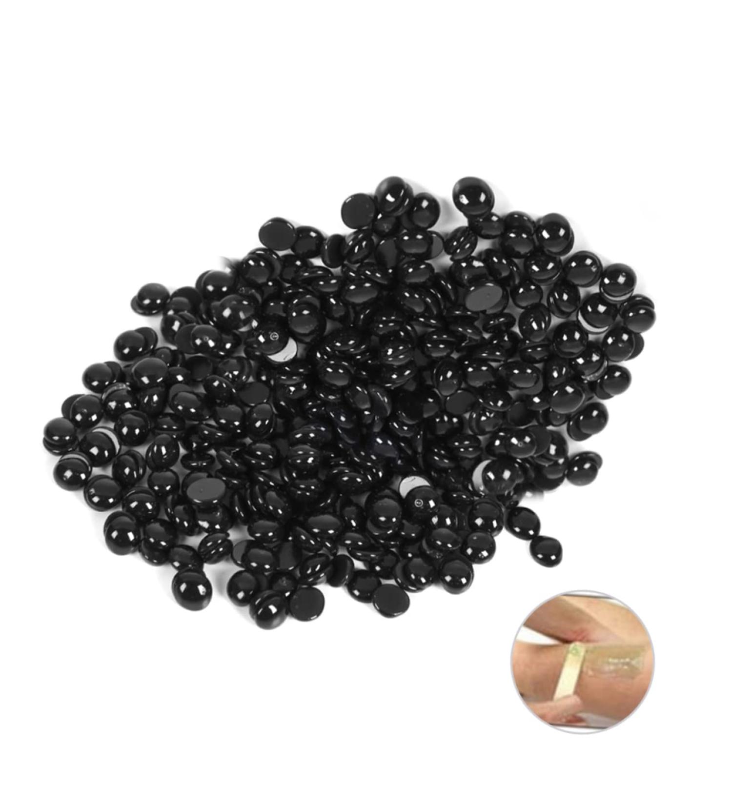 SAFIGLE 100g pilation avec Perles de Cire Grains de Cire Dure Noirs pilation sans Bandes