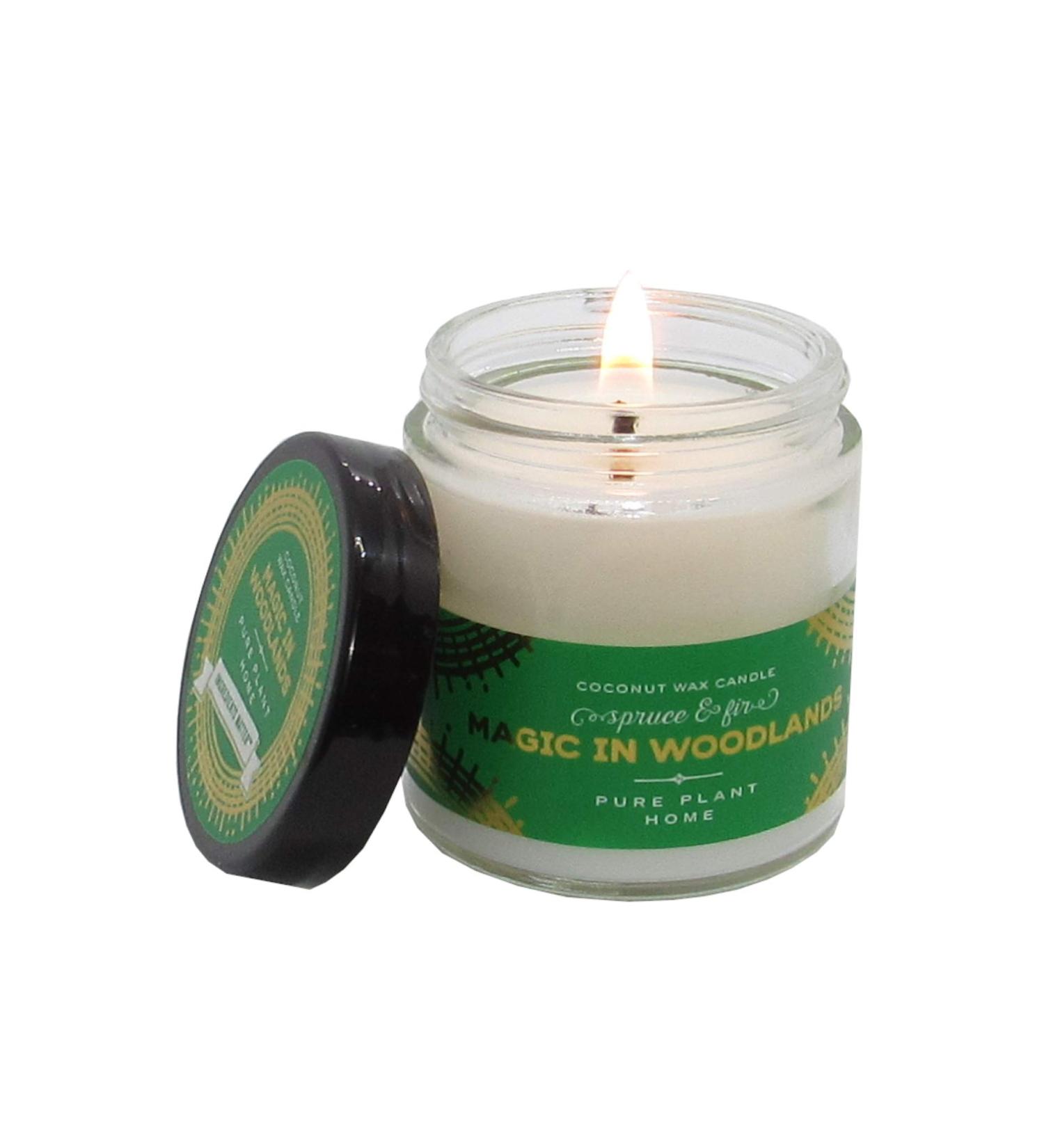 Holiday Aromatherapy Candles - Spruce & Fir | 3.1 oz Apothecary Glass | International Shipping - Buy Online on GoSupps.com