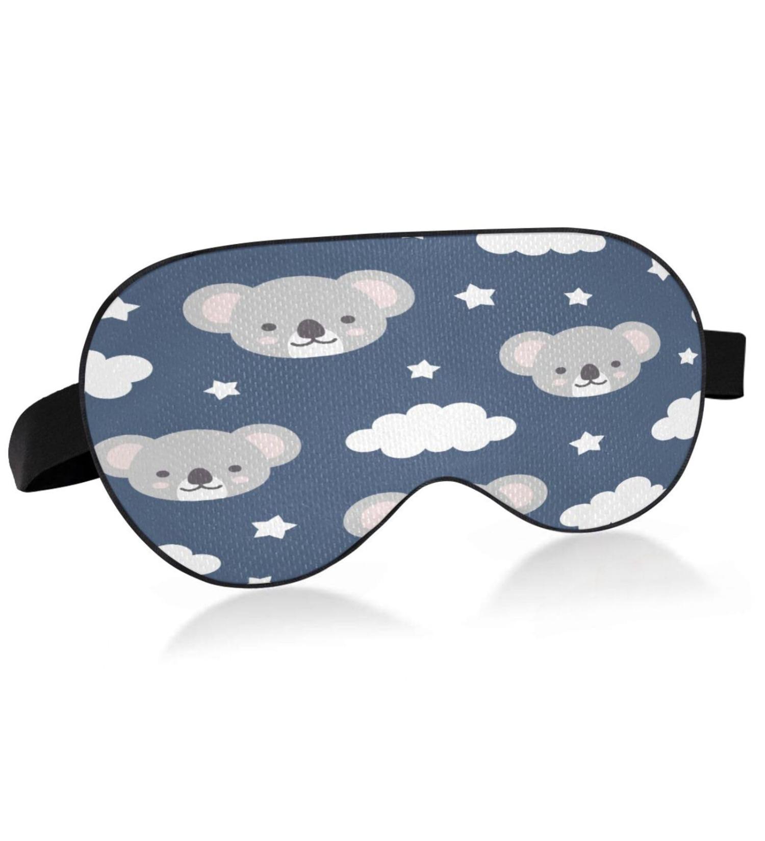 WELLDAY Cute Koala Sleep Mask - Soft Comfort Eye Shade Cover for Men Women | Adjustable Strap, Blockout Light Blindfold - Buy Online on GoSupps.com