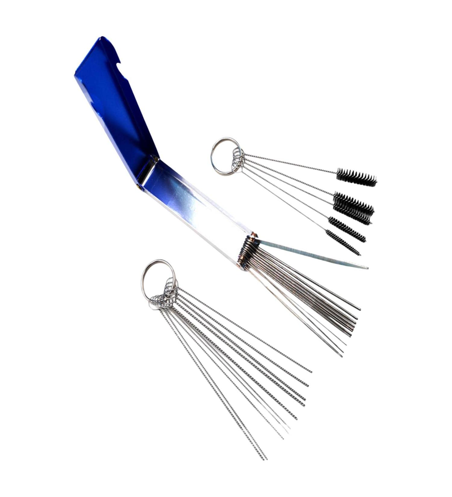Carburetor Carbon Dirt Jet Cleaner Tool Kit 10125 Cleaning Wires Needles with Brushes Set of 3 Cleaning Brushes for Welder Carb Chainsaw Spray Guns Torch Tips Firing Stove Burner Holes - Buy Online on GoSupps.com