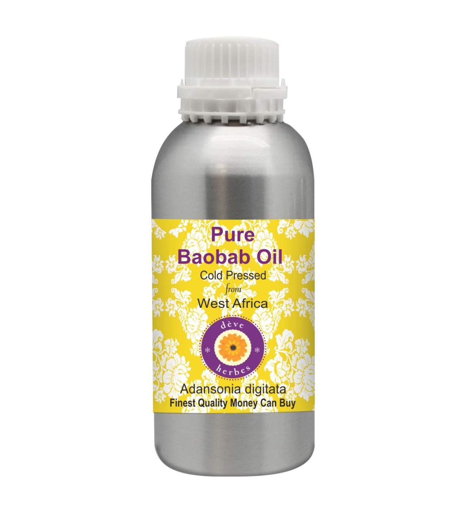 Deve Herbes Pure Baobab Oil (Adansonia digitata) 100% Natural Therapeutic Grade Cold Pressed 630 ml (21.3 oz) - Buy Online on GoSupps.com