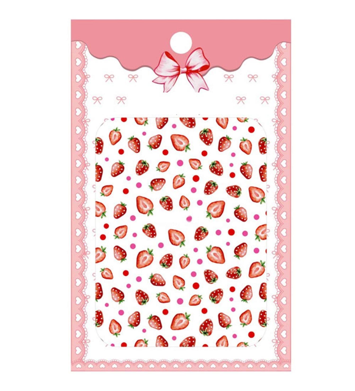 3pcs Summer Fruit Nail Stickers - Strawberry, Cherry, Watermelon Nail Decals - Buy Online on GoSupps.com