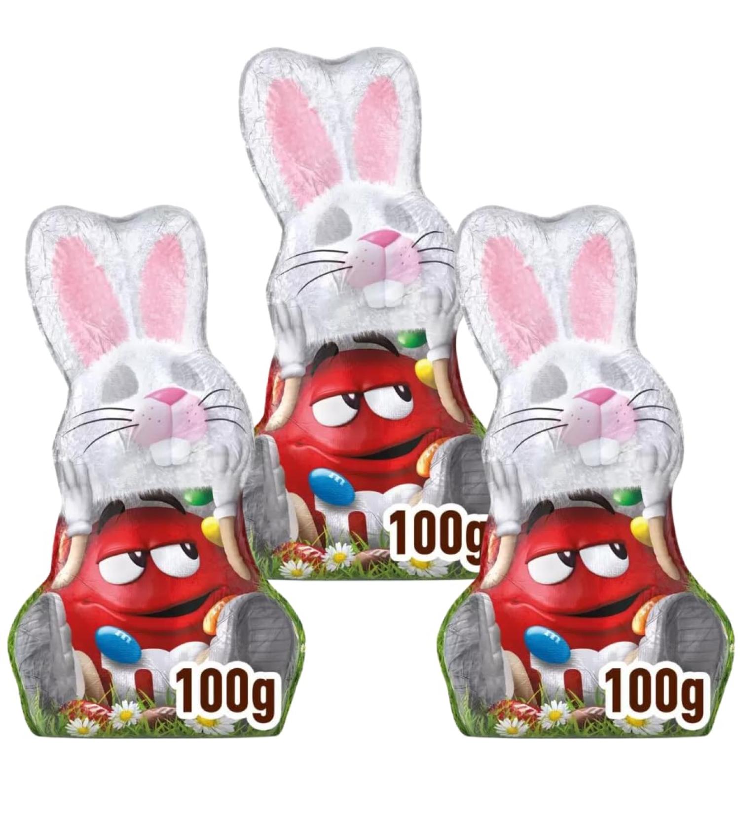 Easter Chocolate Bundle With M&M Milk Chocolate Hollow Easter Figure 100g (3 Pack)