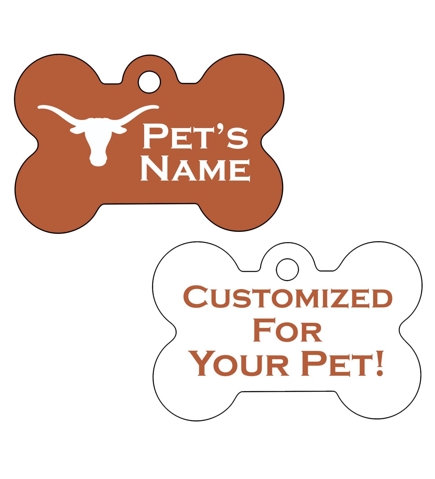 Texas Longhorns Pet ID Dog Tag | 2-Sided & Personalized | Officially Licensed - Buy Online on GoSupps.com