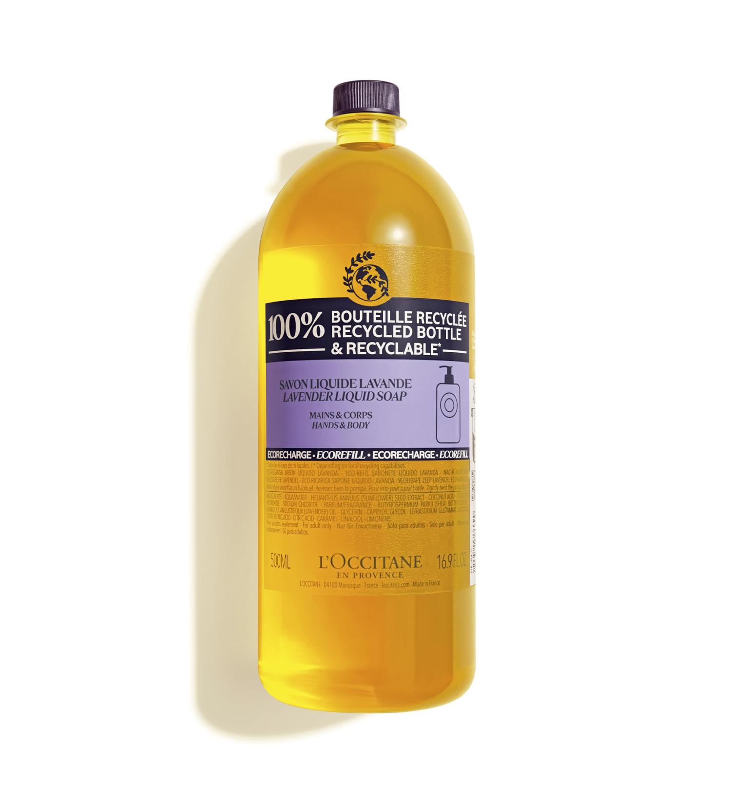 L'OCCITANE Shea Lavender Liquid Soap Refill 500ml | Shea Butter Enriched | Gentle Luxury Soap for Dry & Normal Skin - Buy Online on GoSupps.com