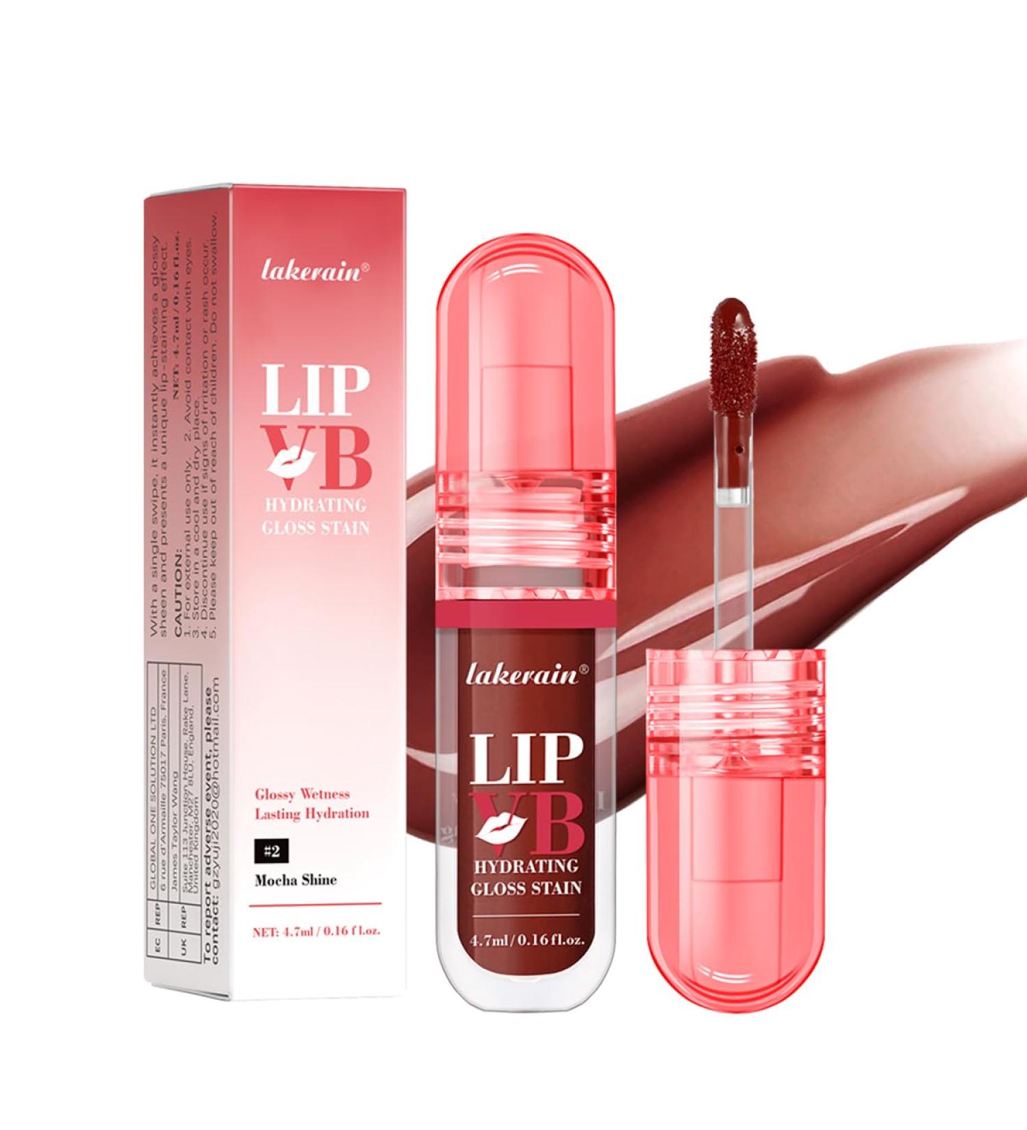 HQDA Moisturizing Lip Gloss Stain Moisturizing and Nourishing Lip Oil NonSticky Long Lasting Jelly Liquid Lipstick Lip Tint and Glaze Makeup Gift for Women 02 - Buy Online on GoSupps.com