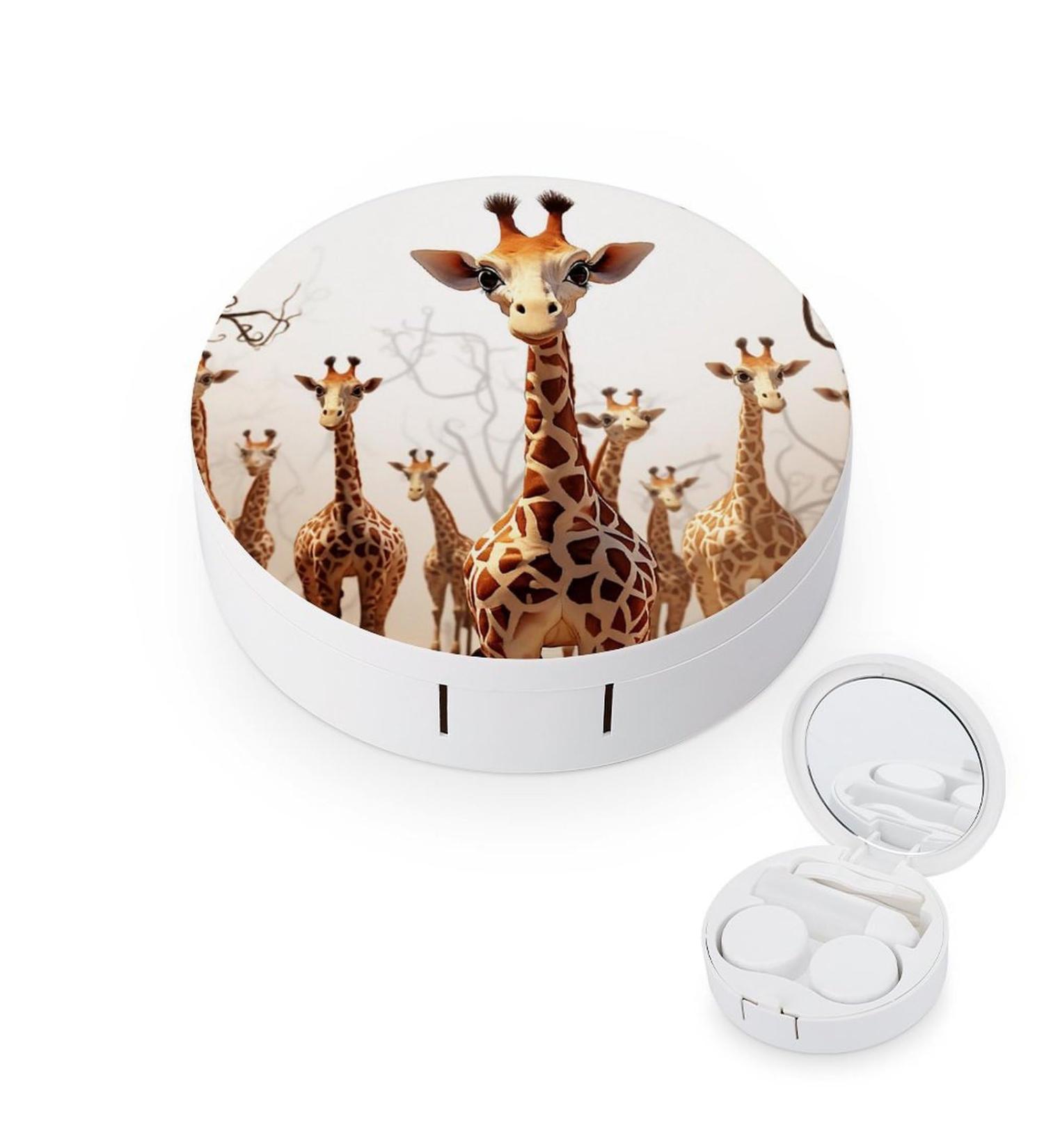 Funny Giraffe Contact Lens Case - Cute Portable Travel Storage Box for Contacts - Buy Online on GoSupps.com