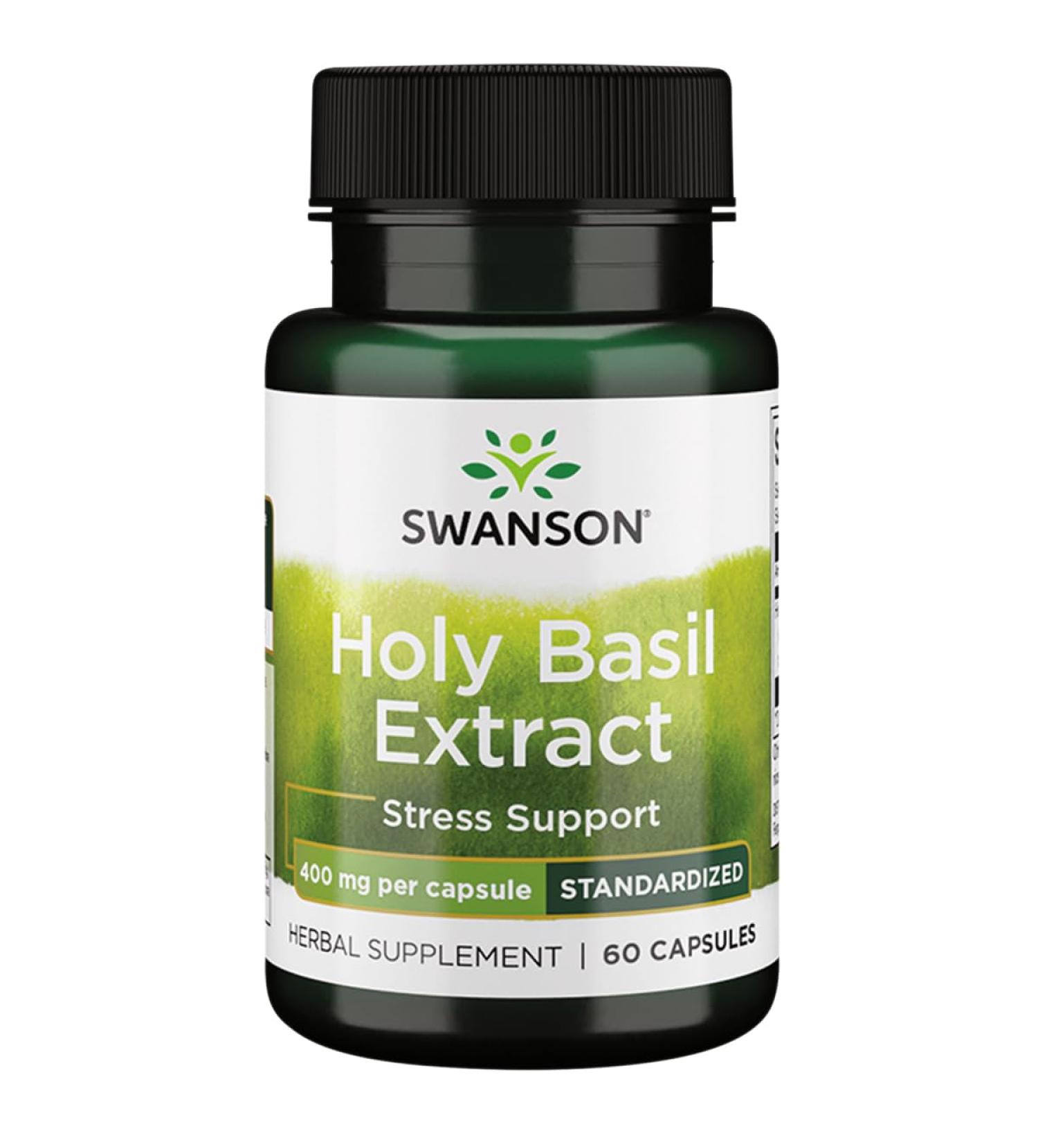 Swanson Holy Basil Extract (Tulsi) 400 Milligrams 60 Capsules