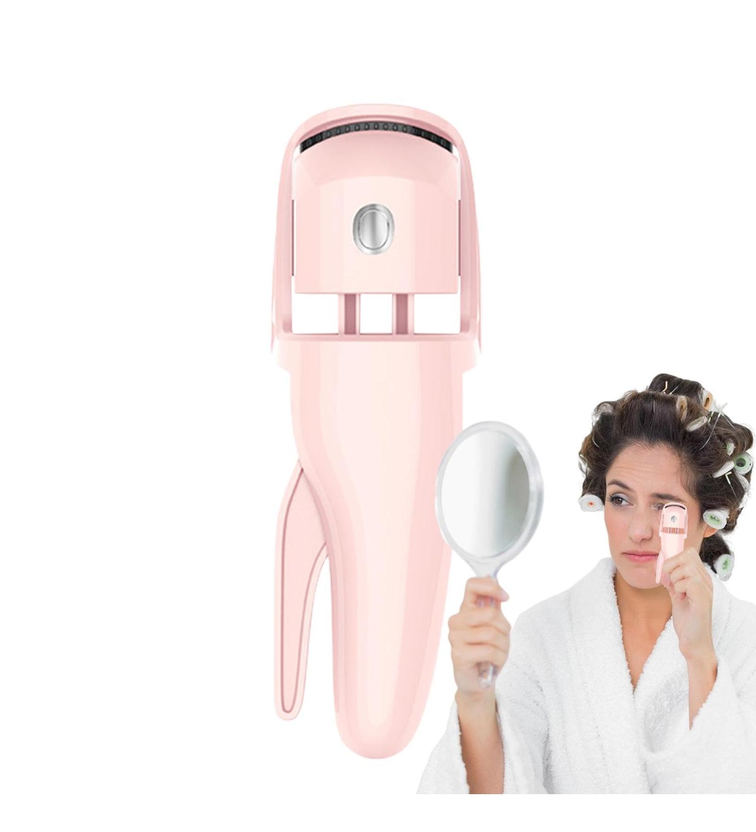 Electric Eyelash Curler - 230mah Battery Portable Small Eyelash Curler | Portable Lash Curling Tool 230mah Battery Heating Eyelash Curling Tool for Long Lasting Effect Pink - Buy Online on GoSupps.com